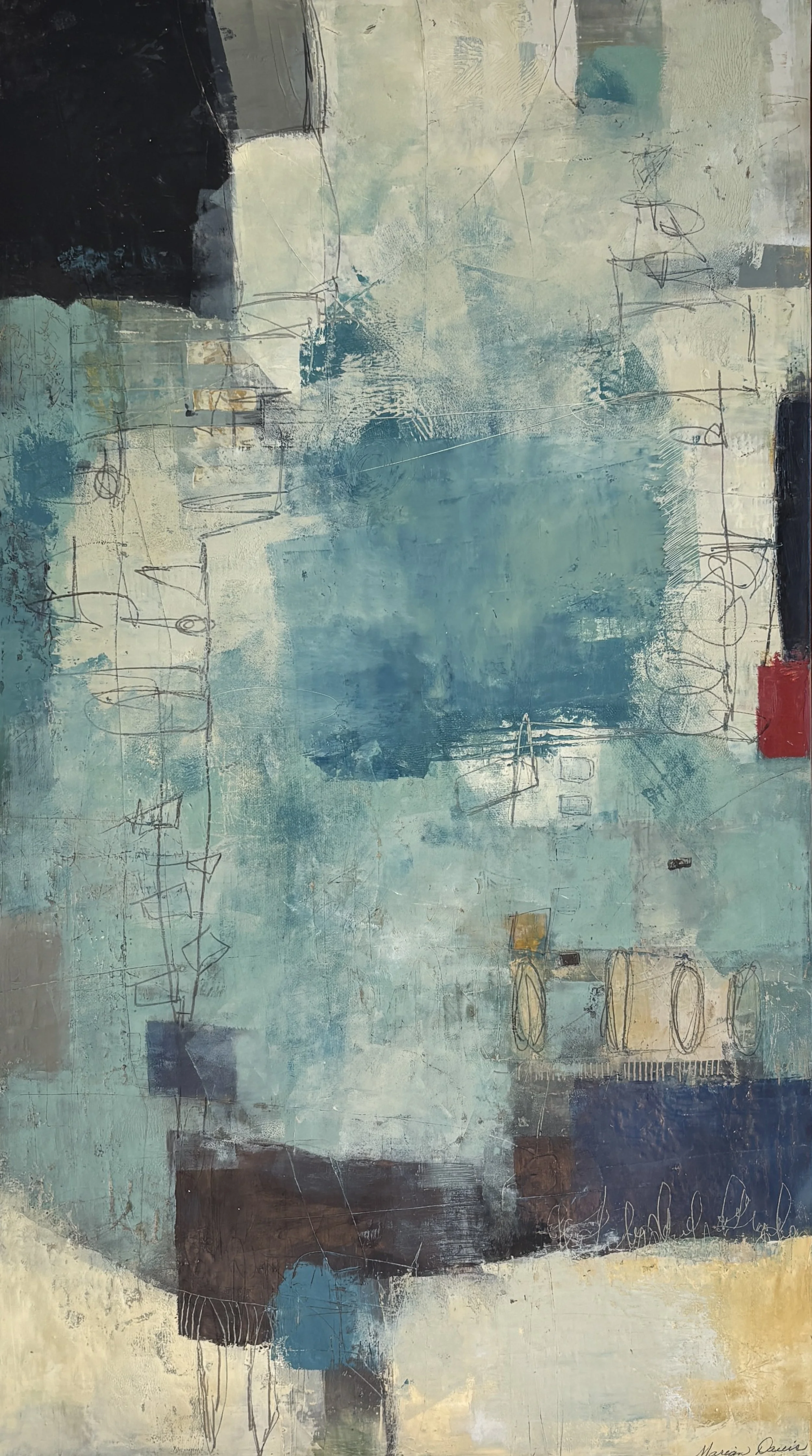 On a Frosty Morning 19x34x1.5"on panel/framed