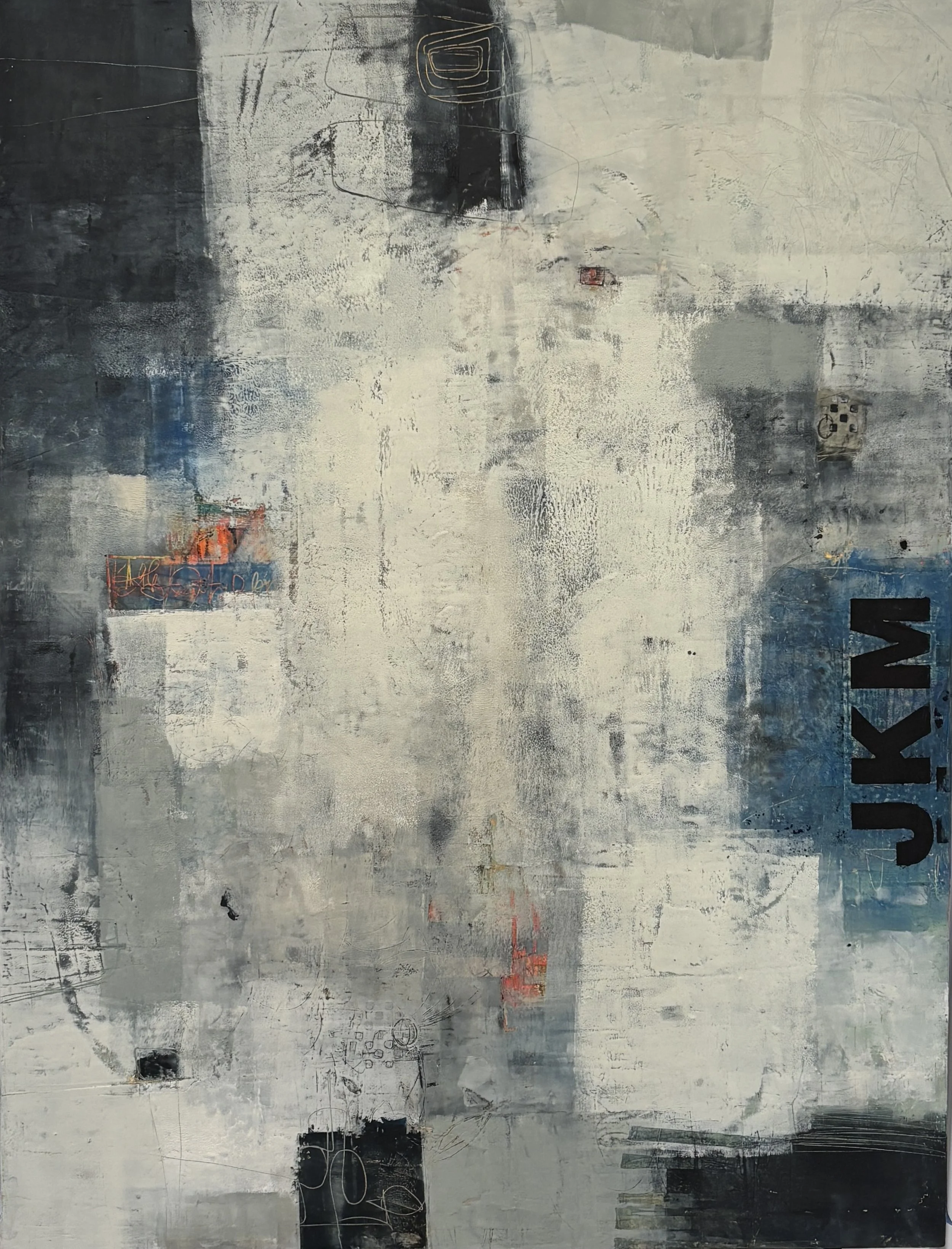 Hidden Virtues 5x32.5x1.5"on panel/framed