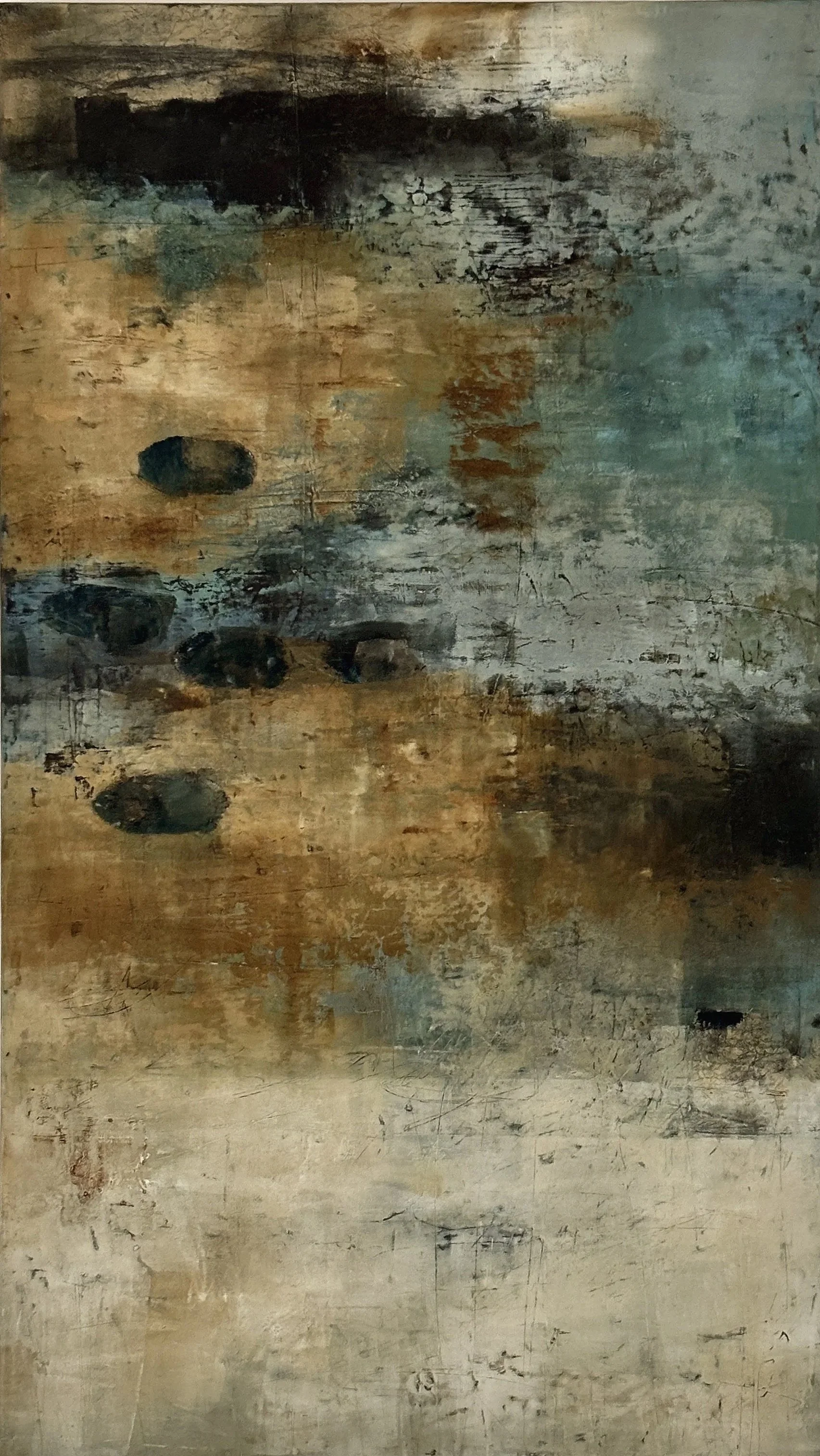 Interwoven 19x36x1.5"on panel/framed