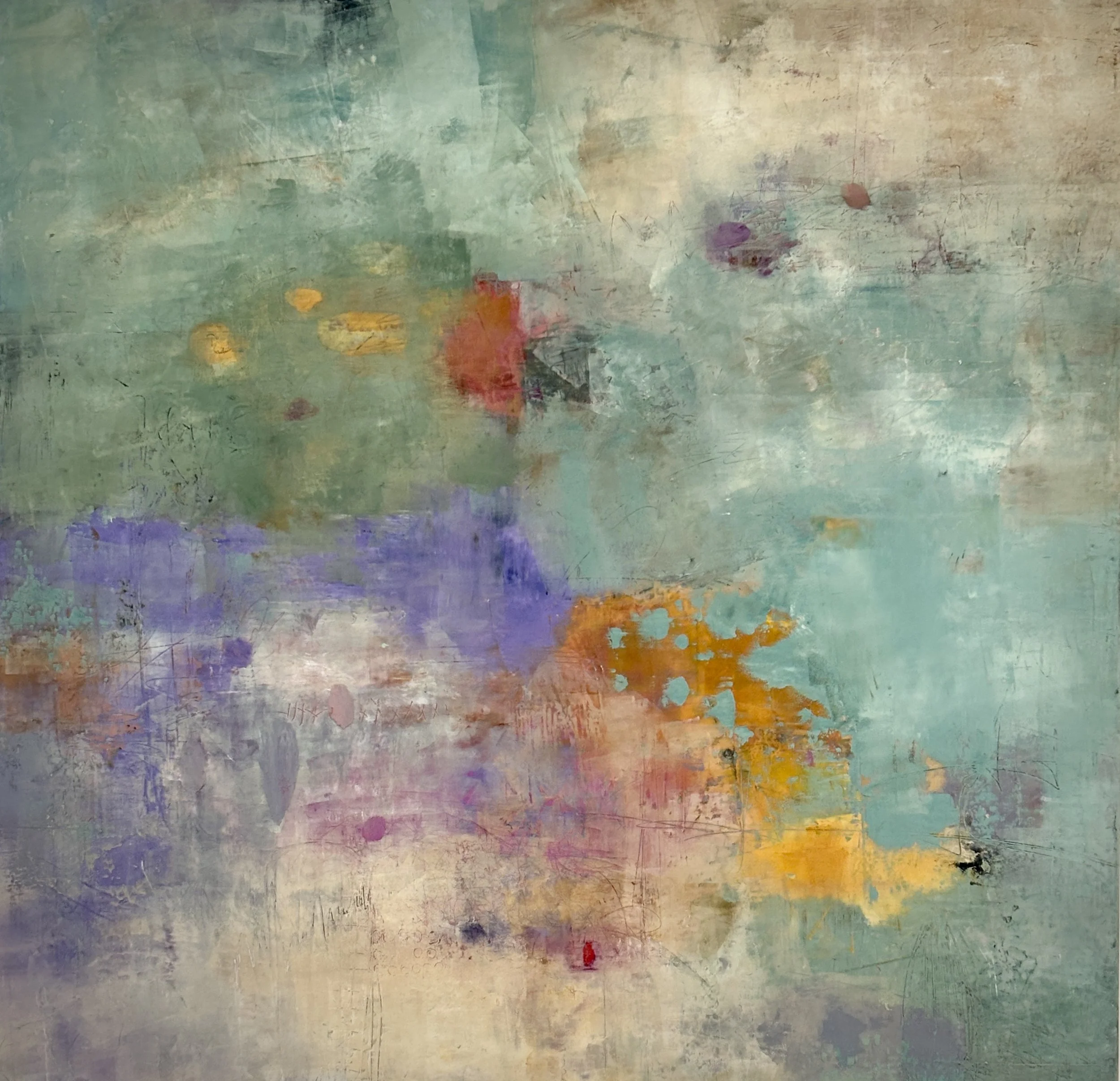 Soft Spoken 31x31x1.5"on panel/framed