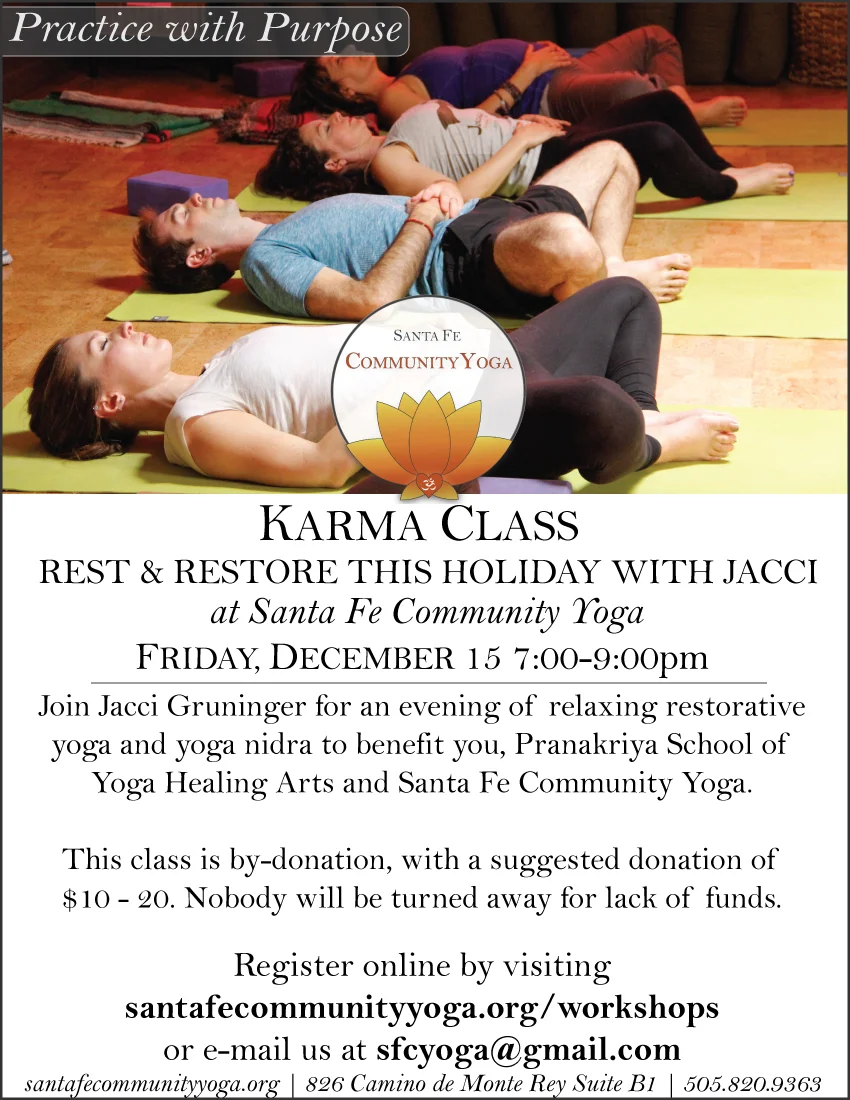 Karma Class: Rest & Restore this Holiday with Jacci