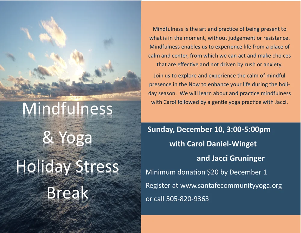 Mindfulness & Yoga Holiday Stress Break