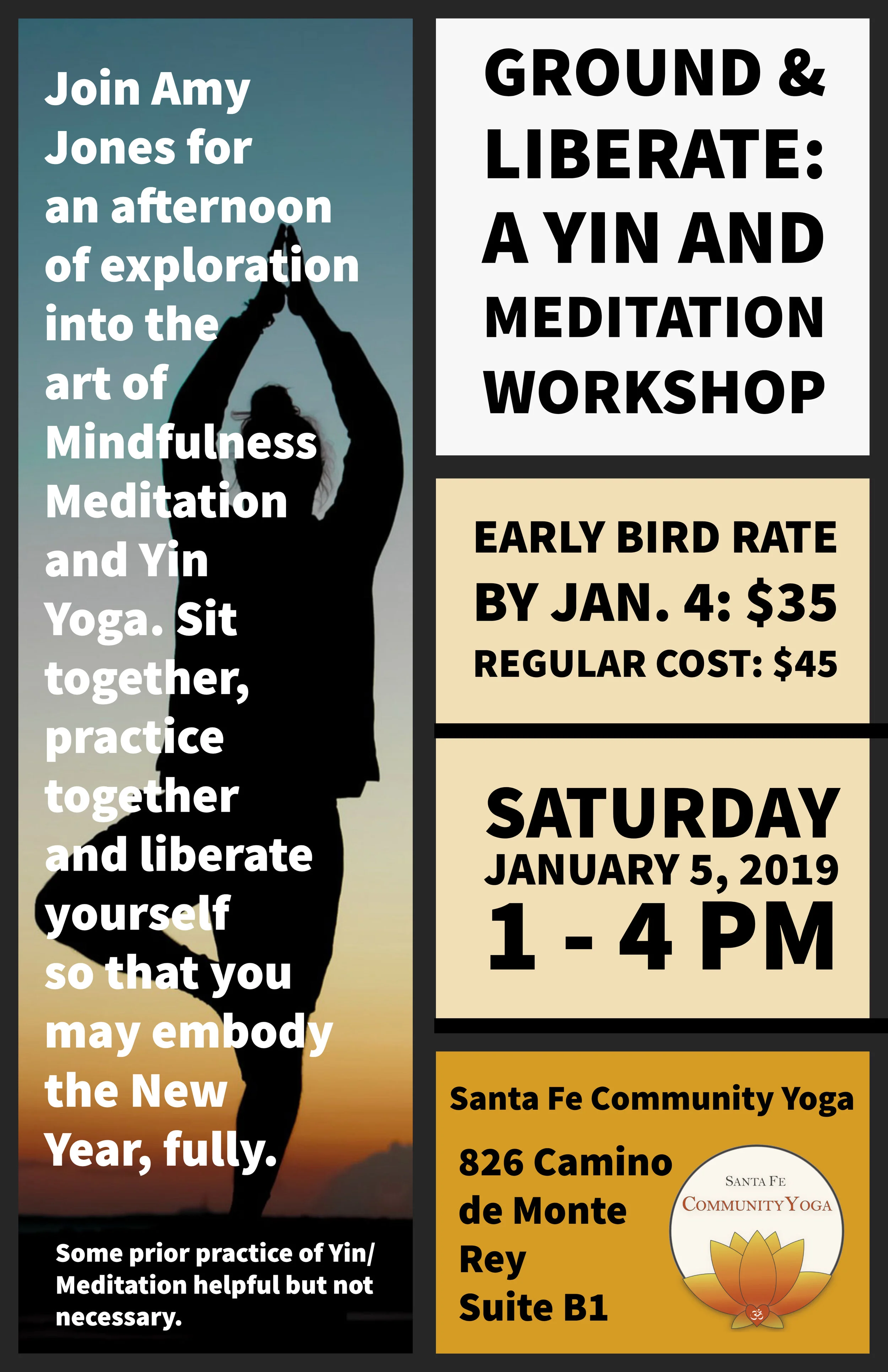 Ground & Liberate: A Yin & Meditation Workshop