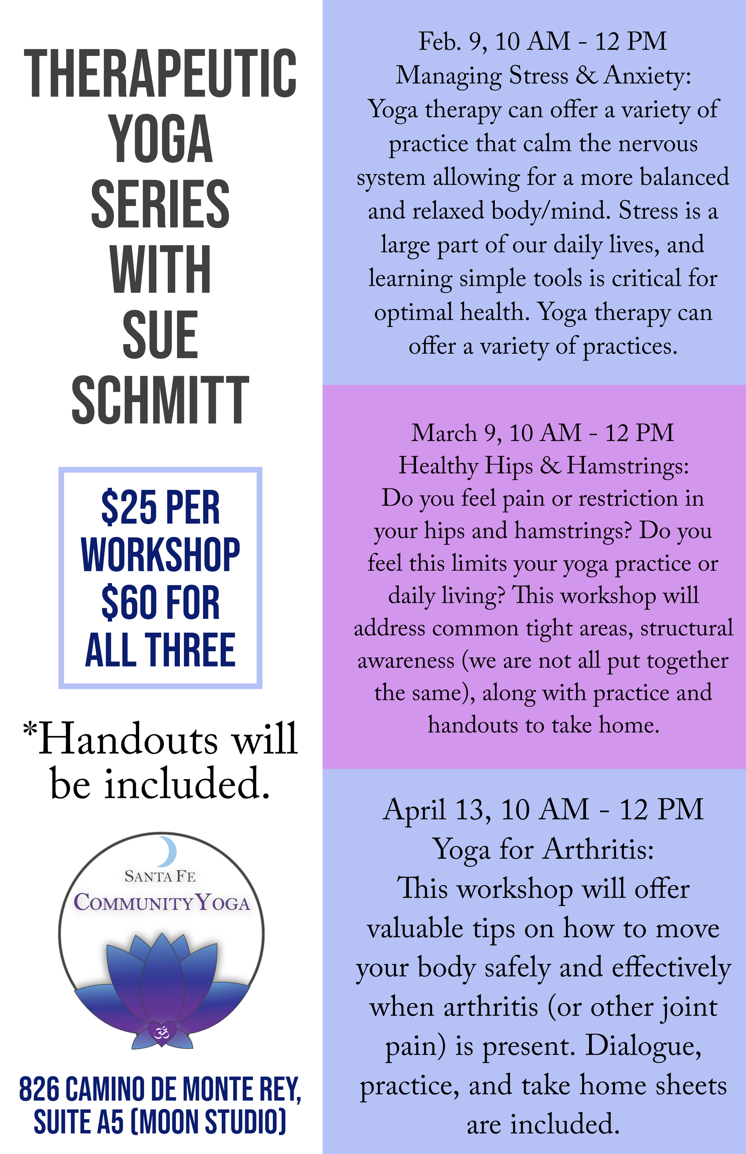 Therapeutic Yoga Series with Sue