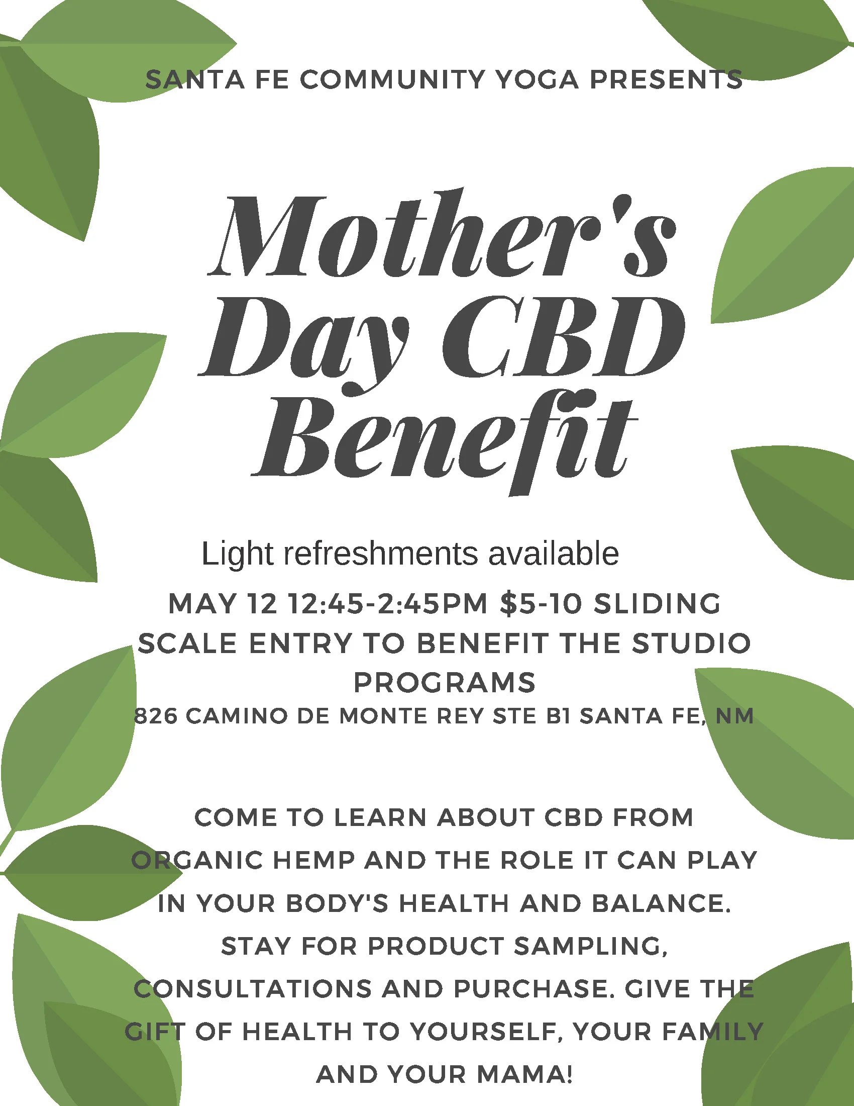 Mother's Day CBD Benefit