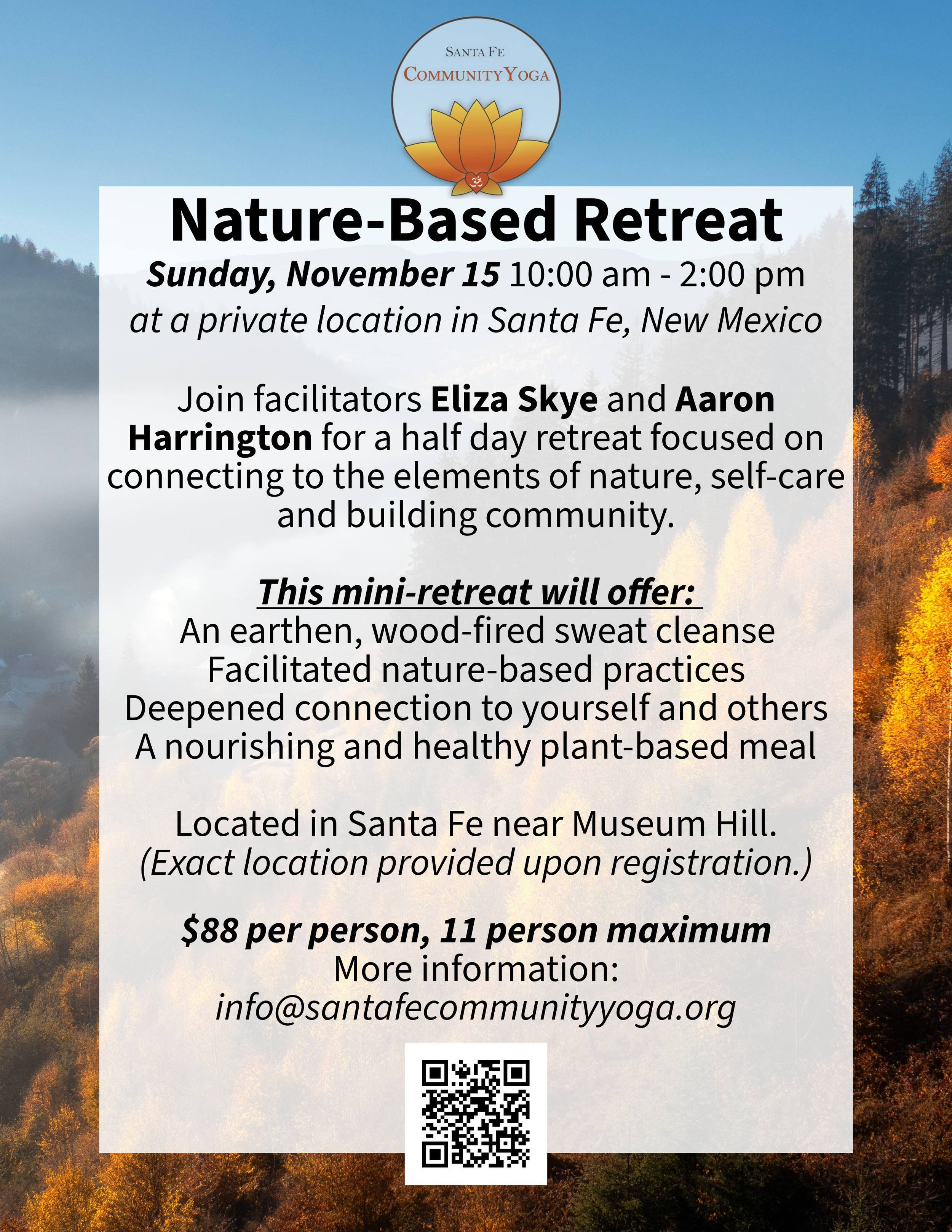 retreat santa fe yoga self-care sweat lodge shamanic
