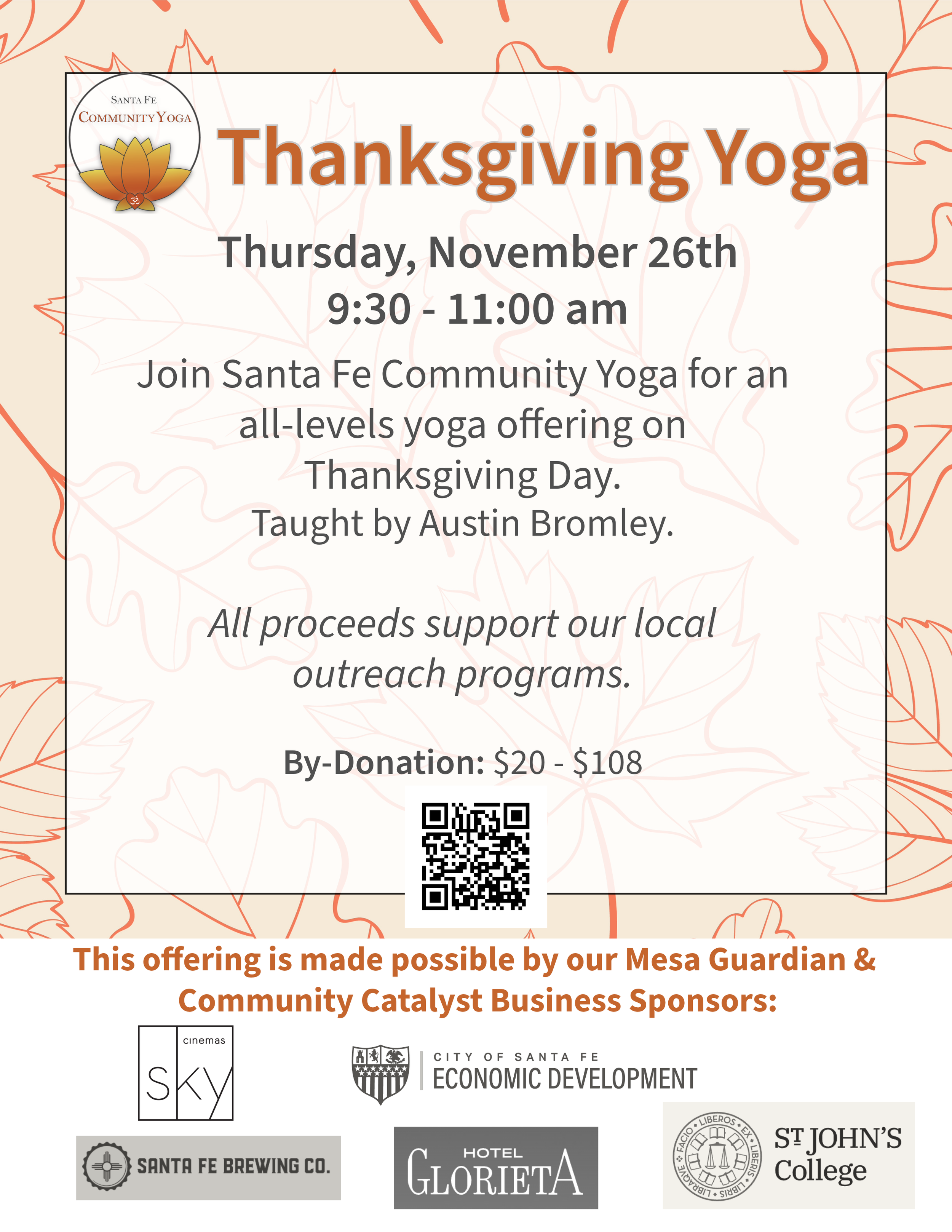 yoga thanksgiving santa fe new mexico 2026