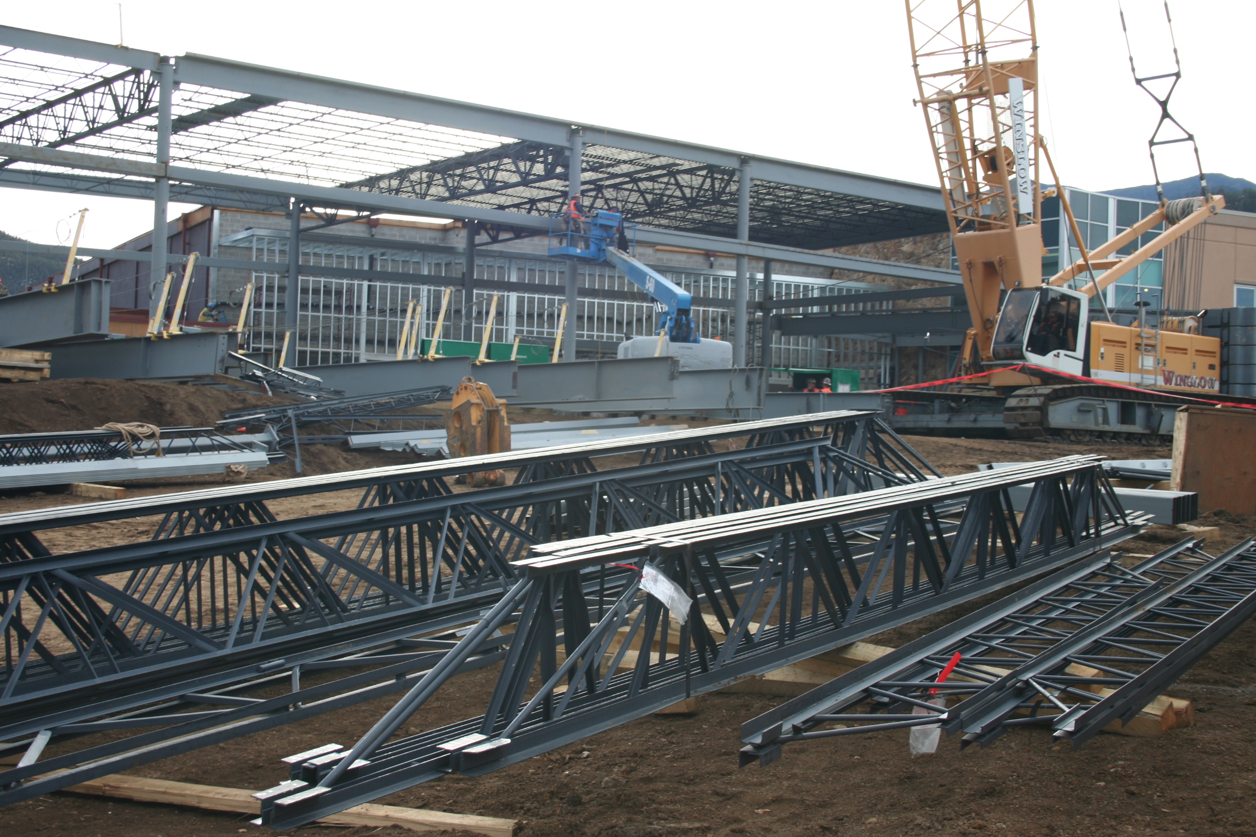  Steel for the new student commons. 