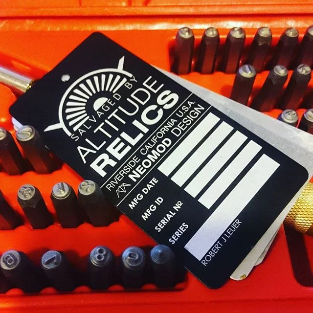 Custom Laser Etched Aluminum Furniture Build Tags! 
Sample shipped from @leoarmory ✈✈✈✈✈✈✈✈✈✈✈✈✈✈✈ #neomoddesign #industrial #interiordesign #interiors #decor #design #art #engineering #avgeek #aviators #pilotlife #pilot #jet #jetfighter #furniturede