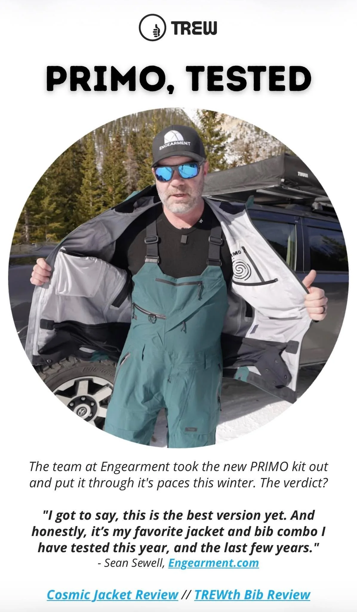 I am a huge fan of TREW and have been for years. It&rsquo;s be awesome working with them to test out their gear in the mountains of Colorado. 

I was pleasantly surprised when I saw our review at the top of their weekly email today. 😎