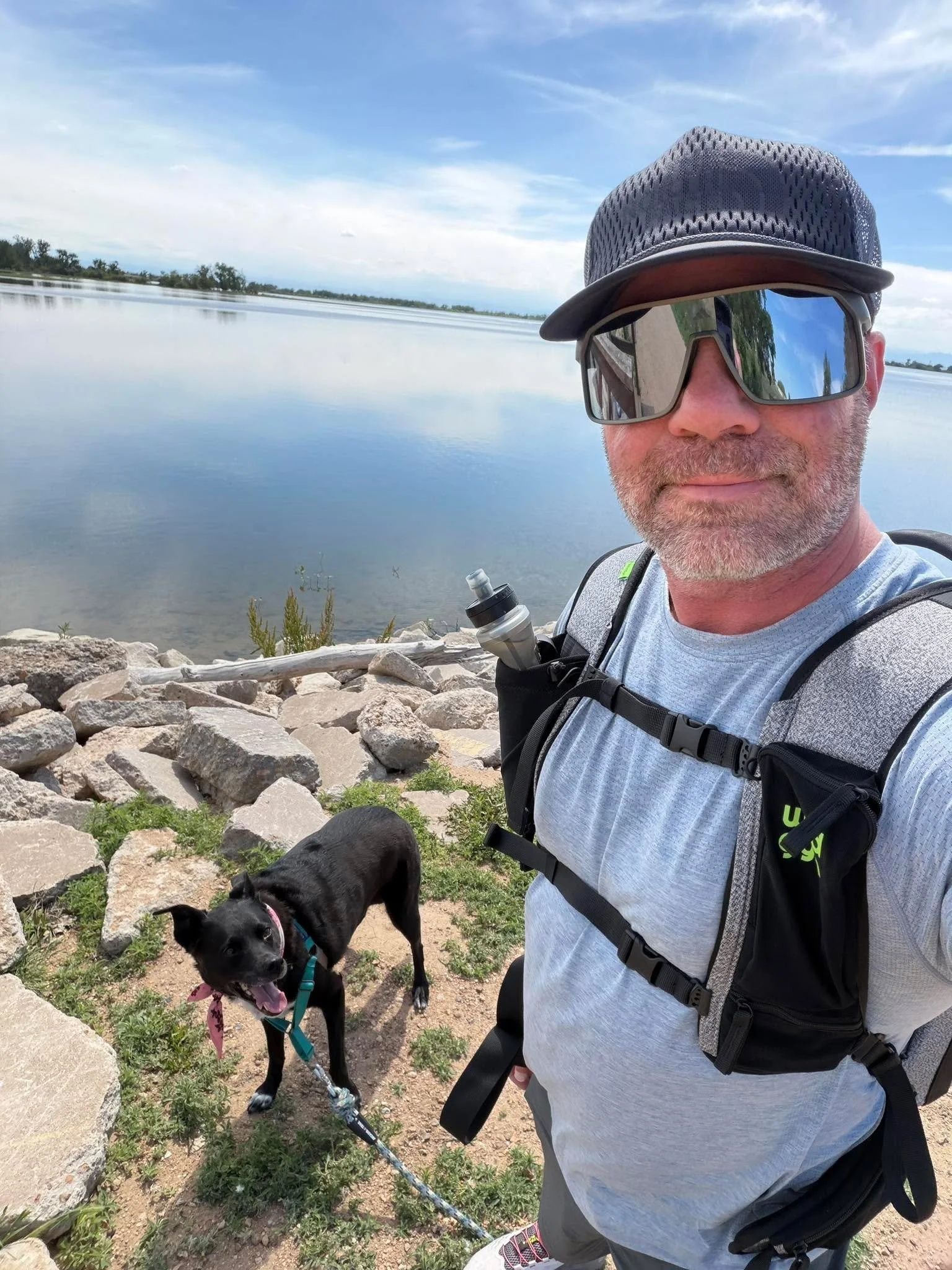 Starting Memorial Day weekend off early with a lake side ruck with Chloe dog. Snow capped mountains in the background and nice temps. Using the Wild Gym Everyday ruck pack.