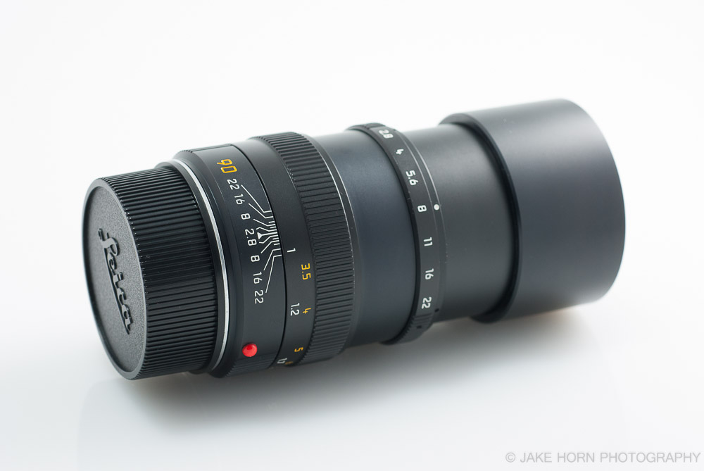 The Elmarit-M at full focus extension & hood out