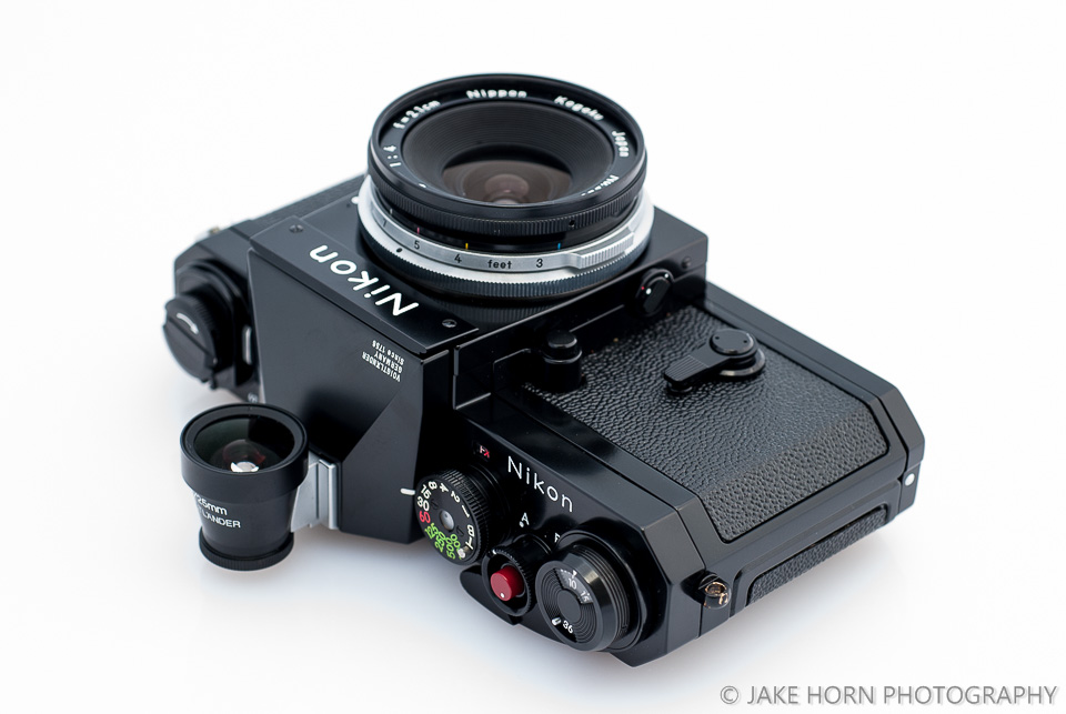 Mounted on the Nikon F with Voigtlander Shoe Base