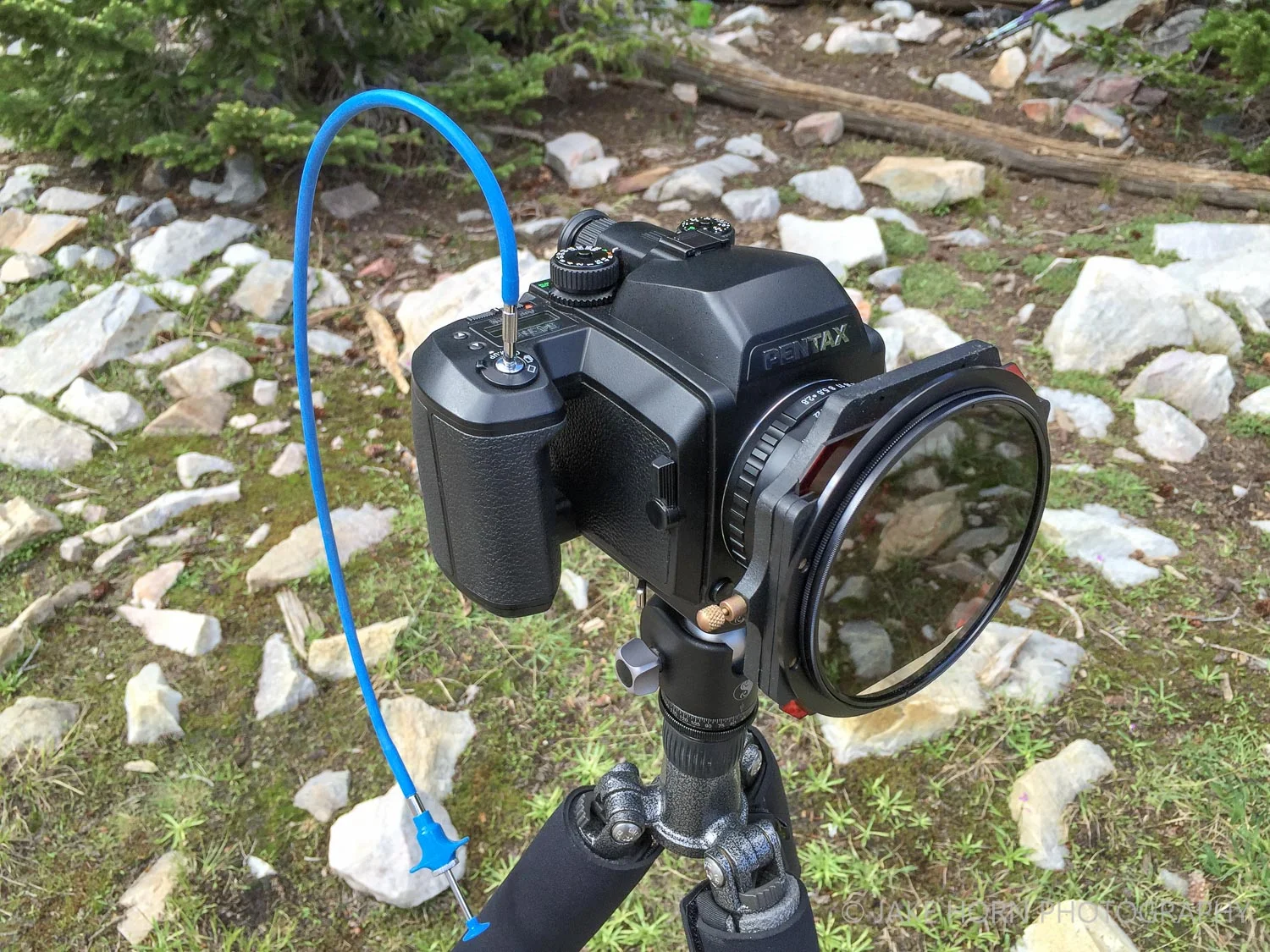 Pentax 645 with...Lee Holder System, #25 Red, & 105mm Polarizer