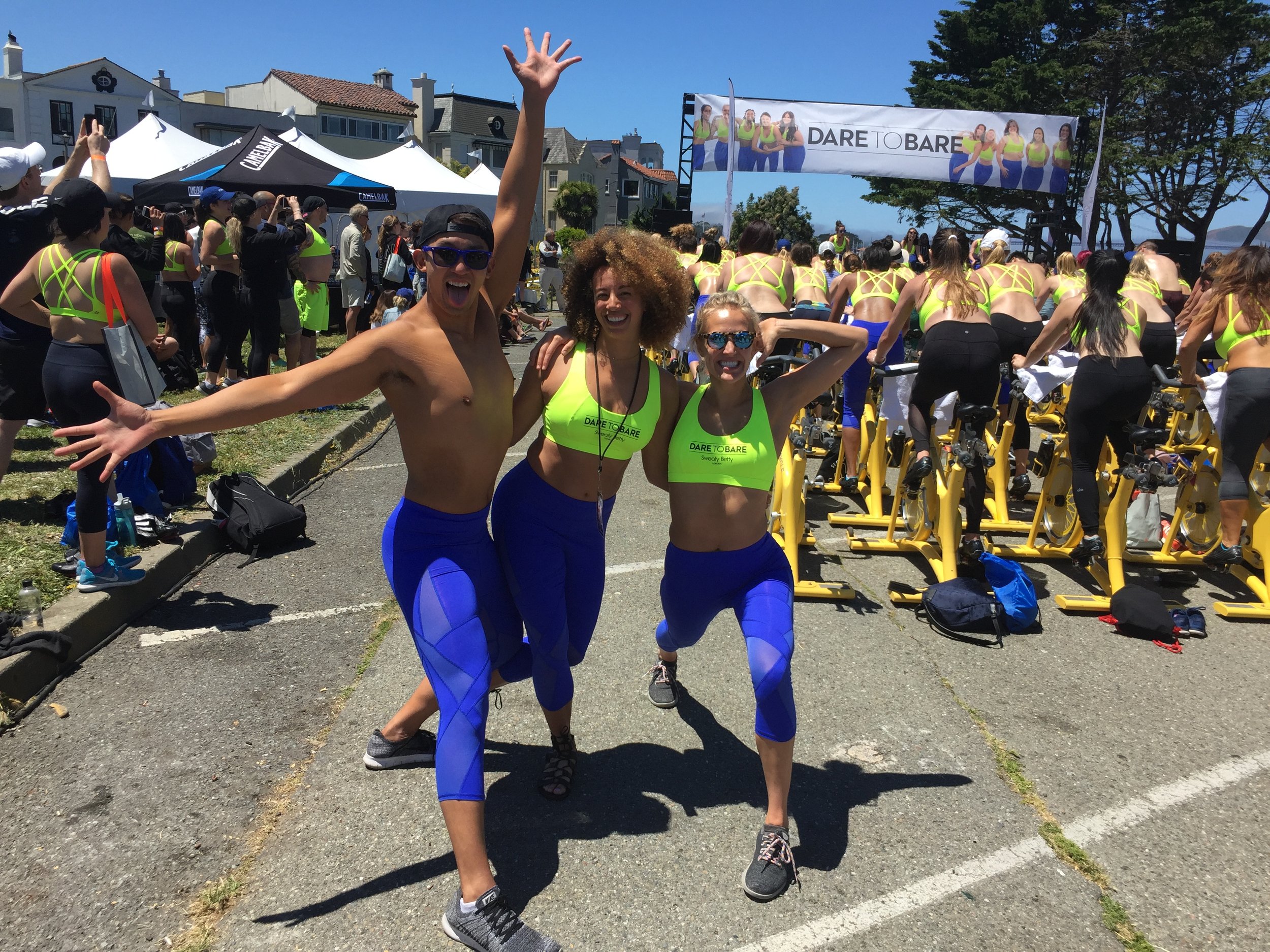 before the ride with my badass co-instructors luigi and rachael 