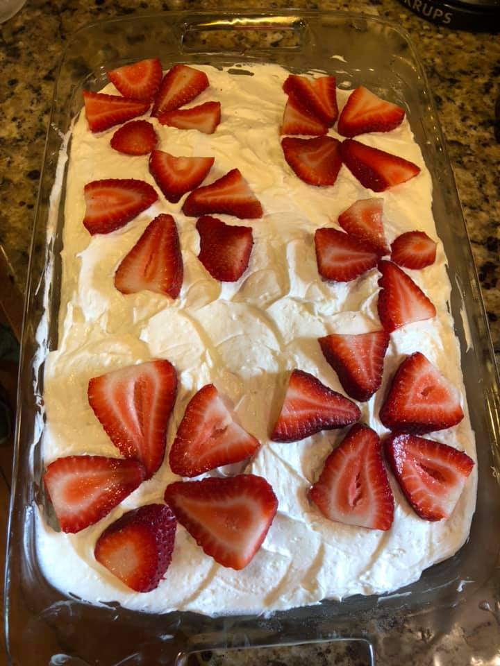 Strawberry "Poke" Cake