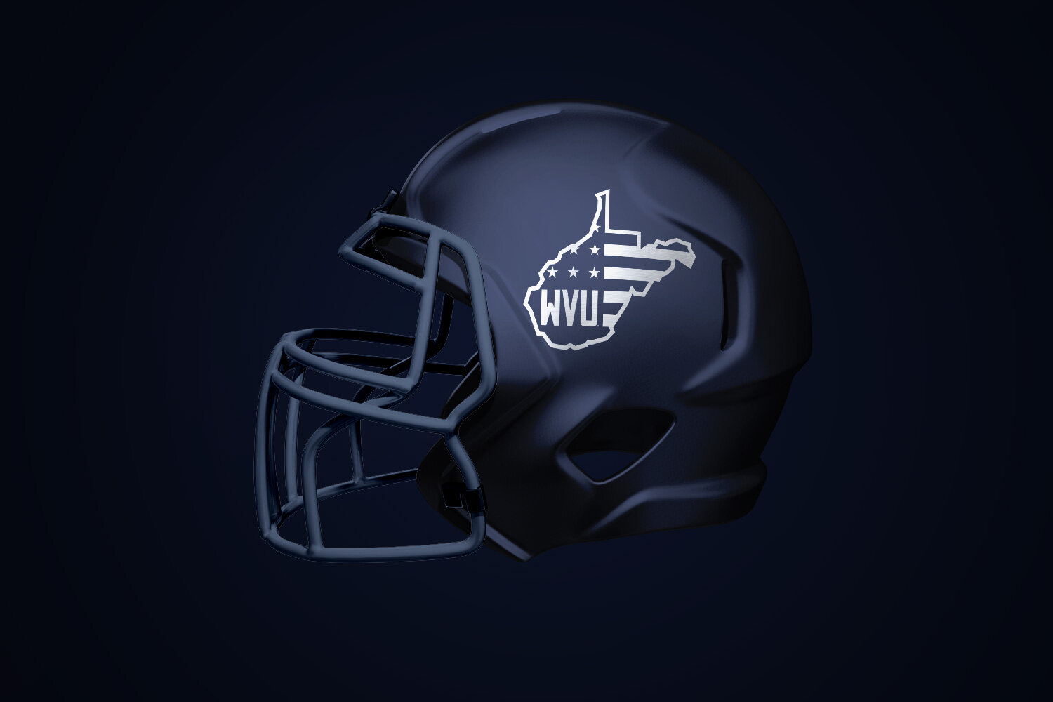WVU Football Veterans Day Helmet Design