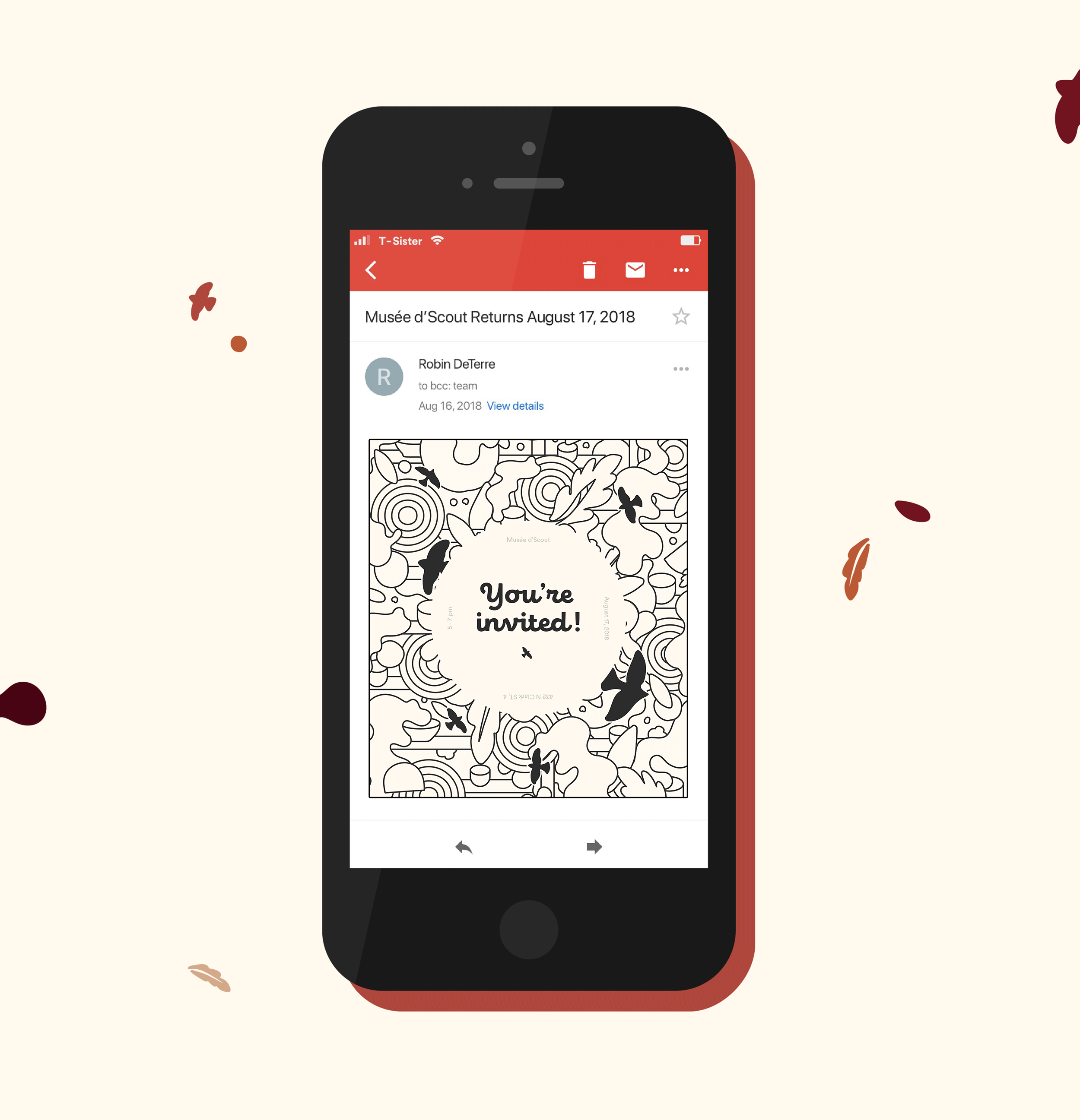 Email gif invite.