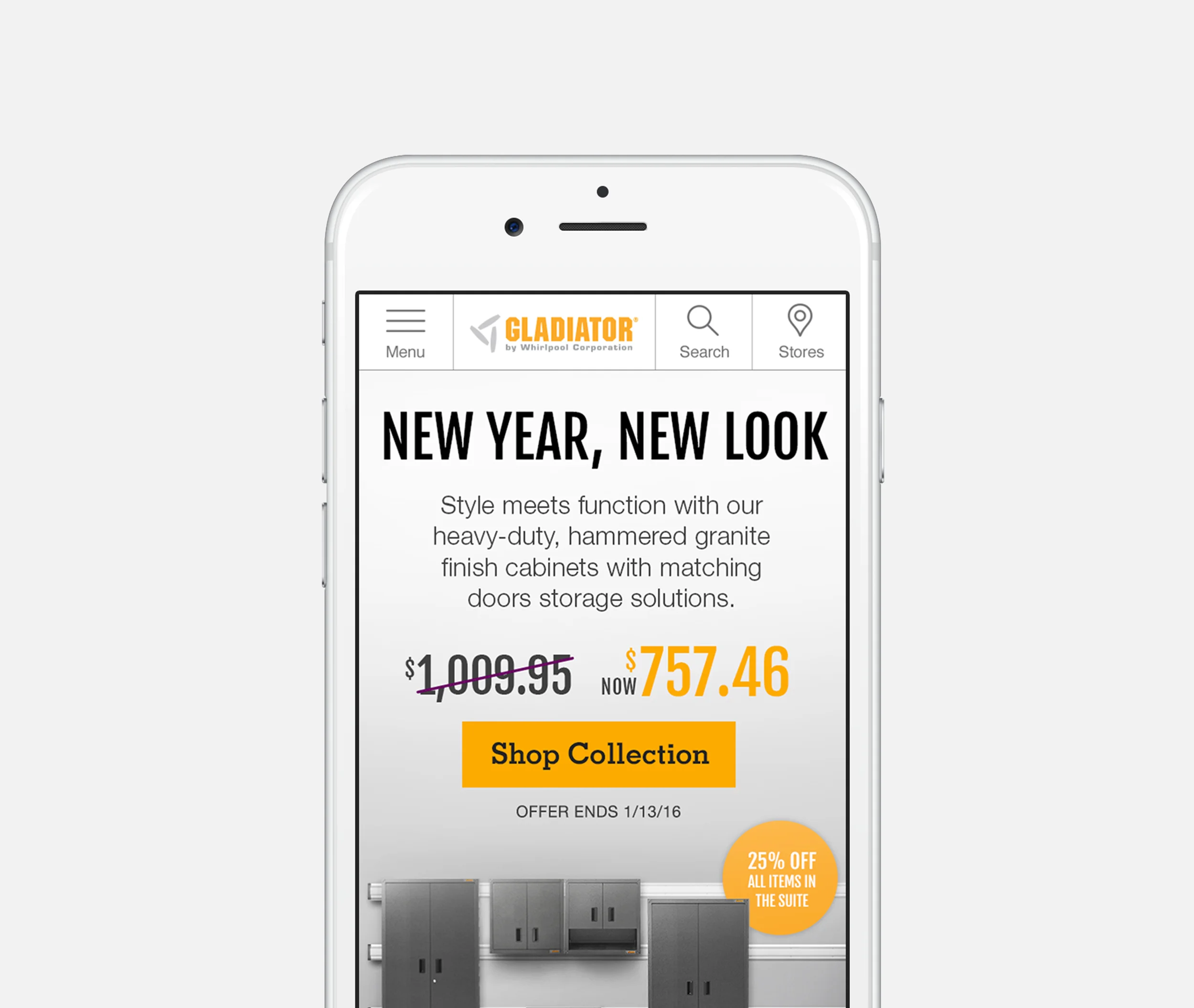 Mobile shopping experience.