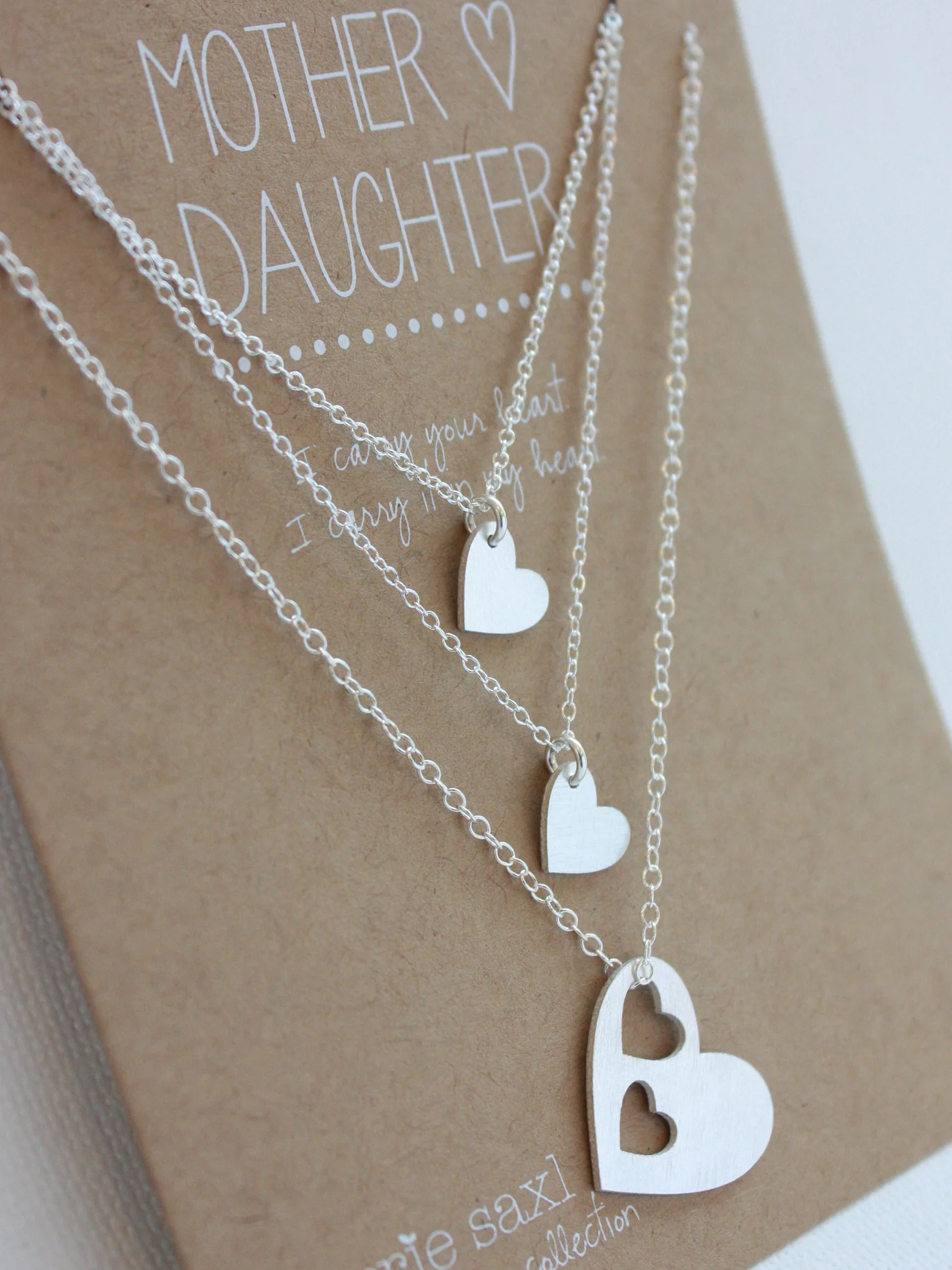 2 Hearts Set - Silver