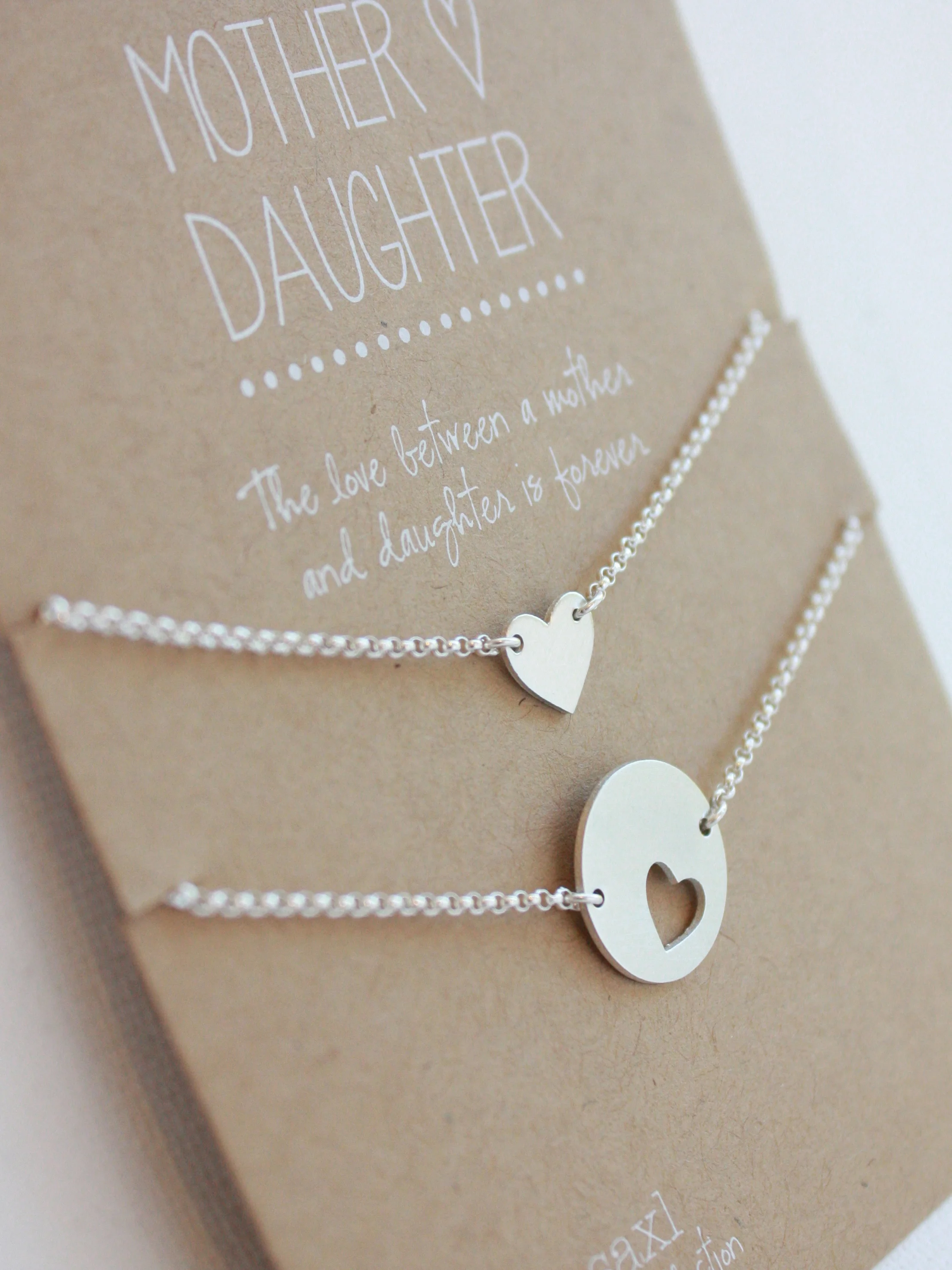 Circle Heart Bracelet Set - Silver