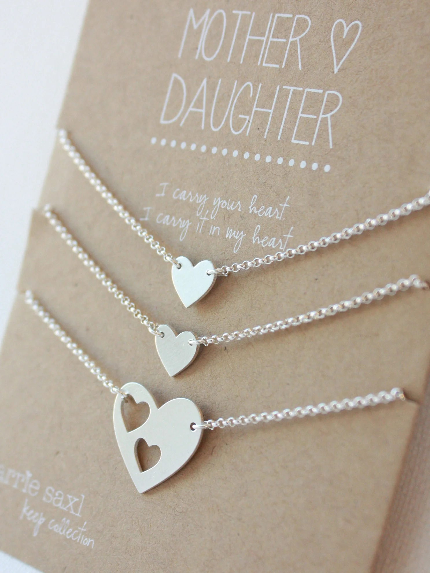 2 Hearts Bracelet Set - Silver