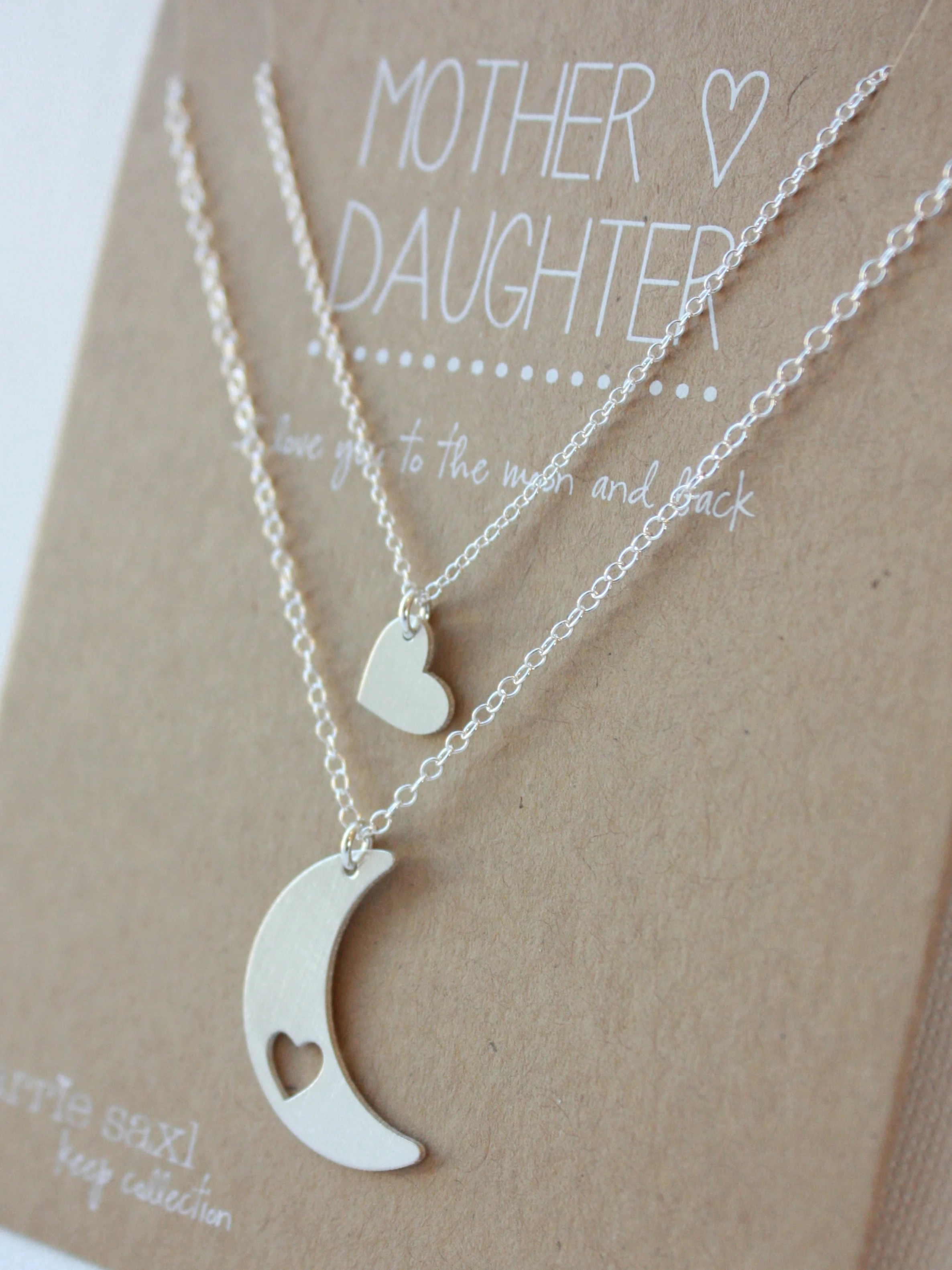 Moon Heart Set - Silver