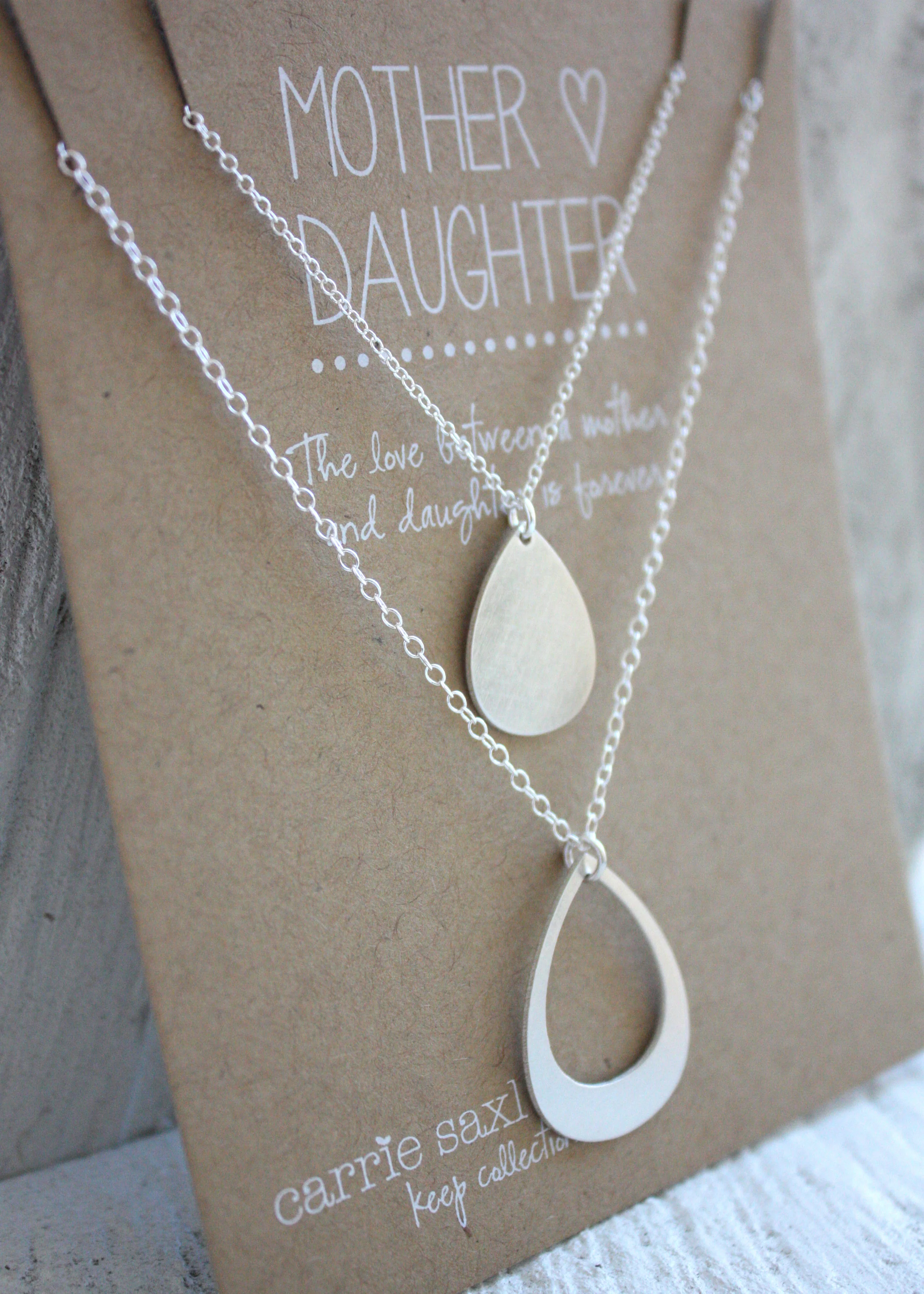 Droplets Necklace Set - Silver