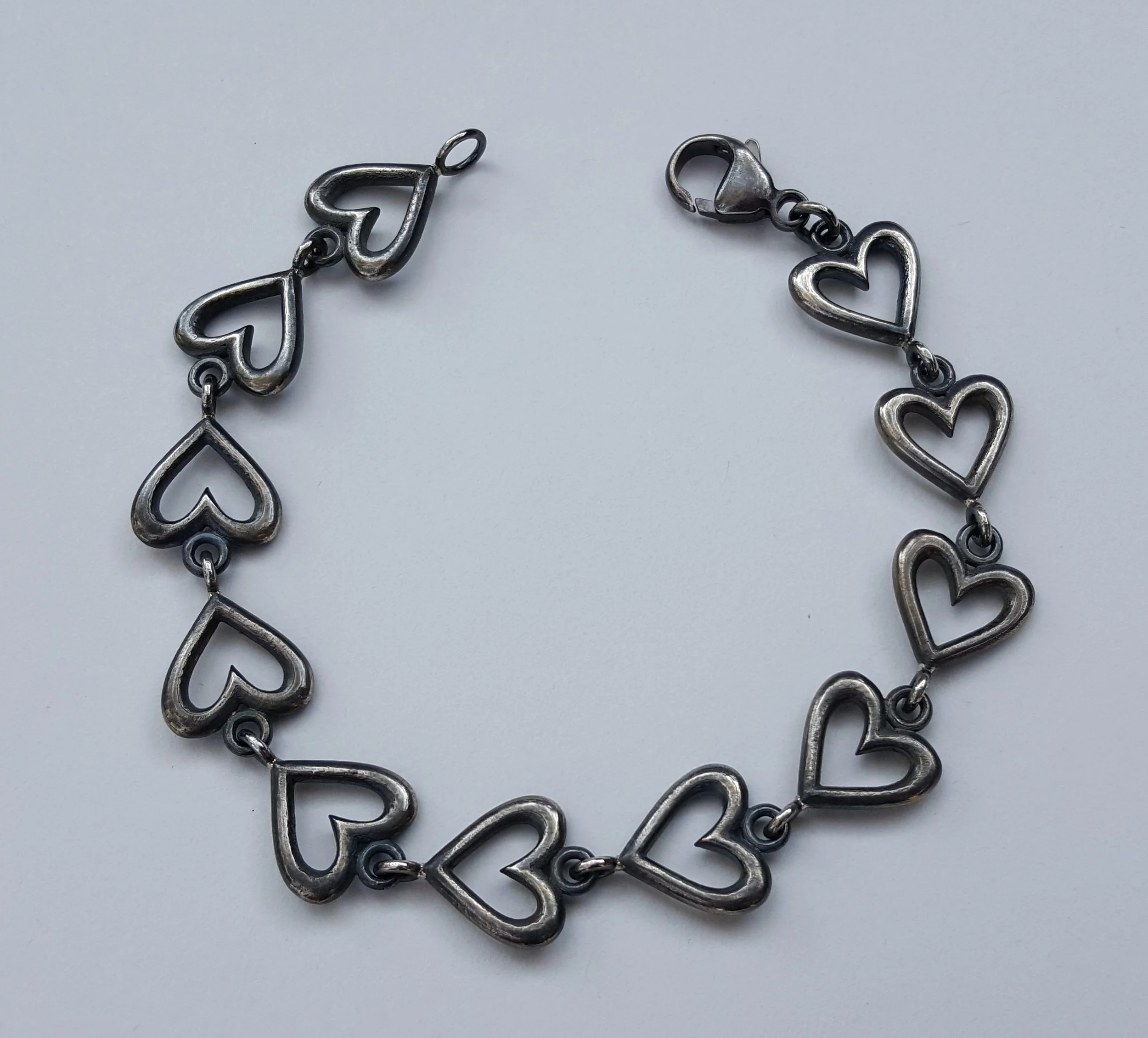 OpenHearted Oxidized Bracelet