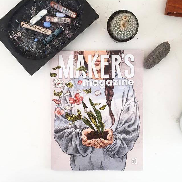 " What a surreal moment for this small emerging artist. The first time to see your work and website in print. Thank you @makersmovement for choosing to work with me and supporting my dream." - @lindsay__king