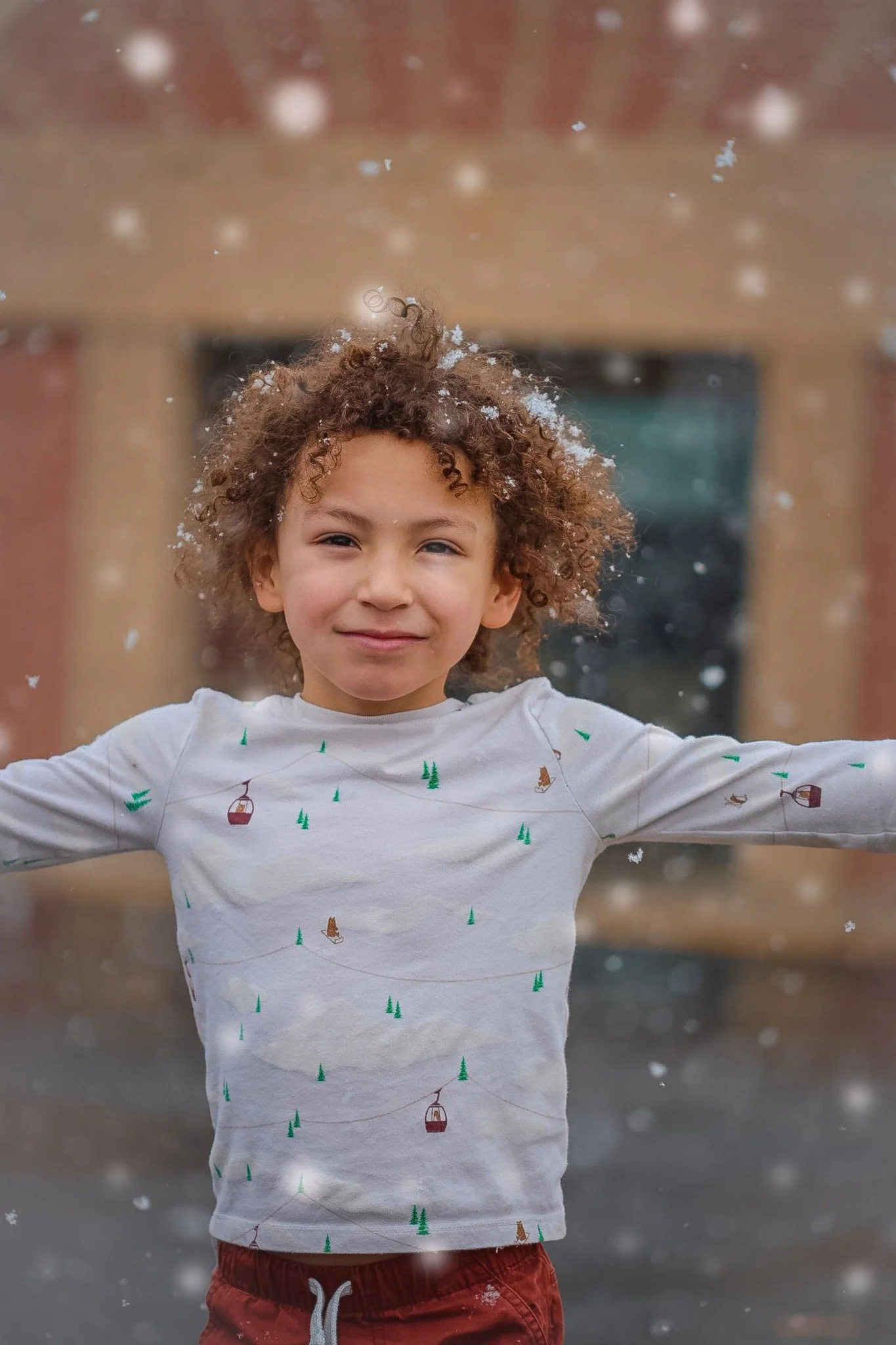 The giant snow flakes were so fun! ❄️