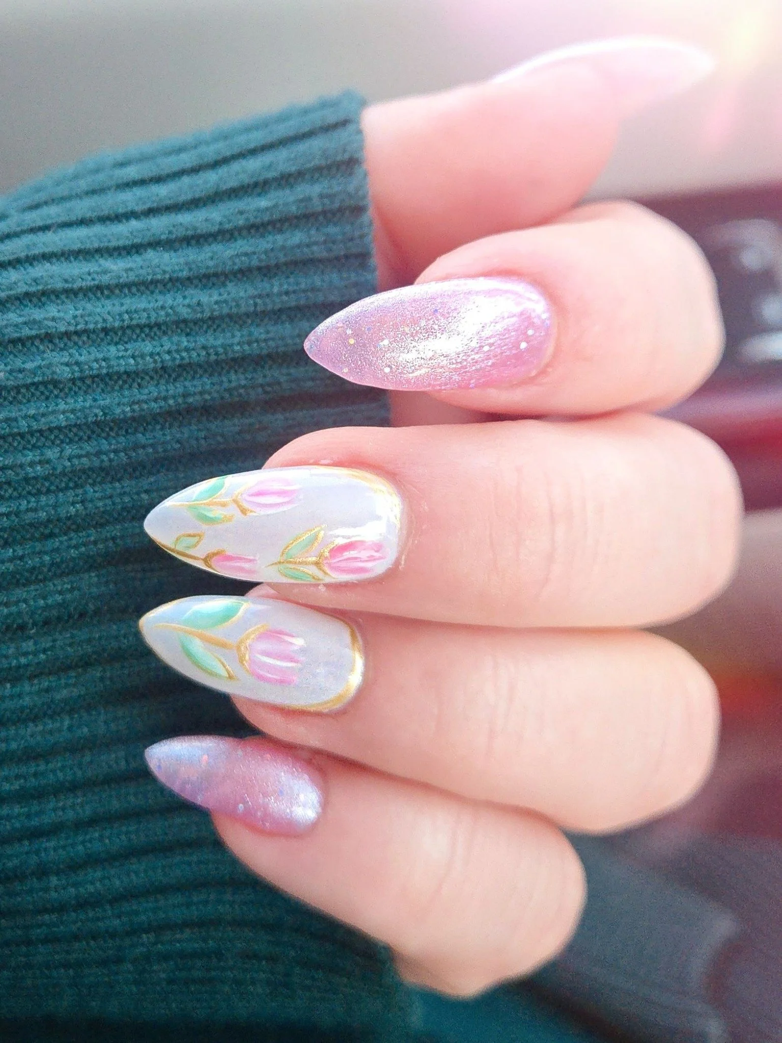 These STUNNING nails though 😍🌷

I'm seriously so obsessed, Kellee Gerken at Excitation Salon &amp; Suites is the BOMB 🩷