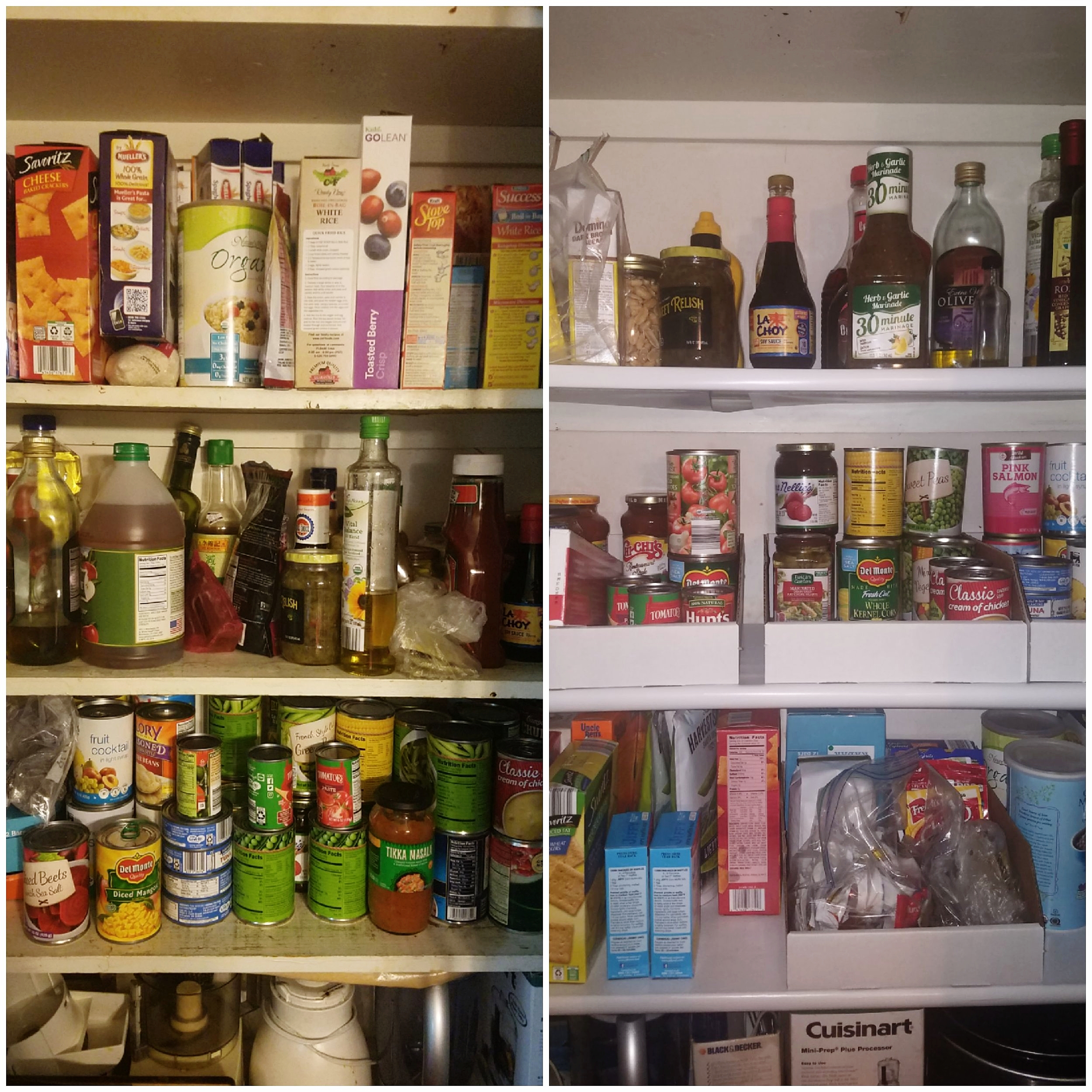Kitchen Pantry Organization Before and After Peaceful Home