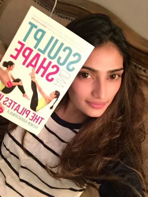 Athiya Shetty, Holding the book "The Pilates Way"