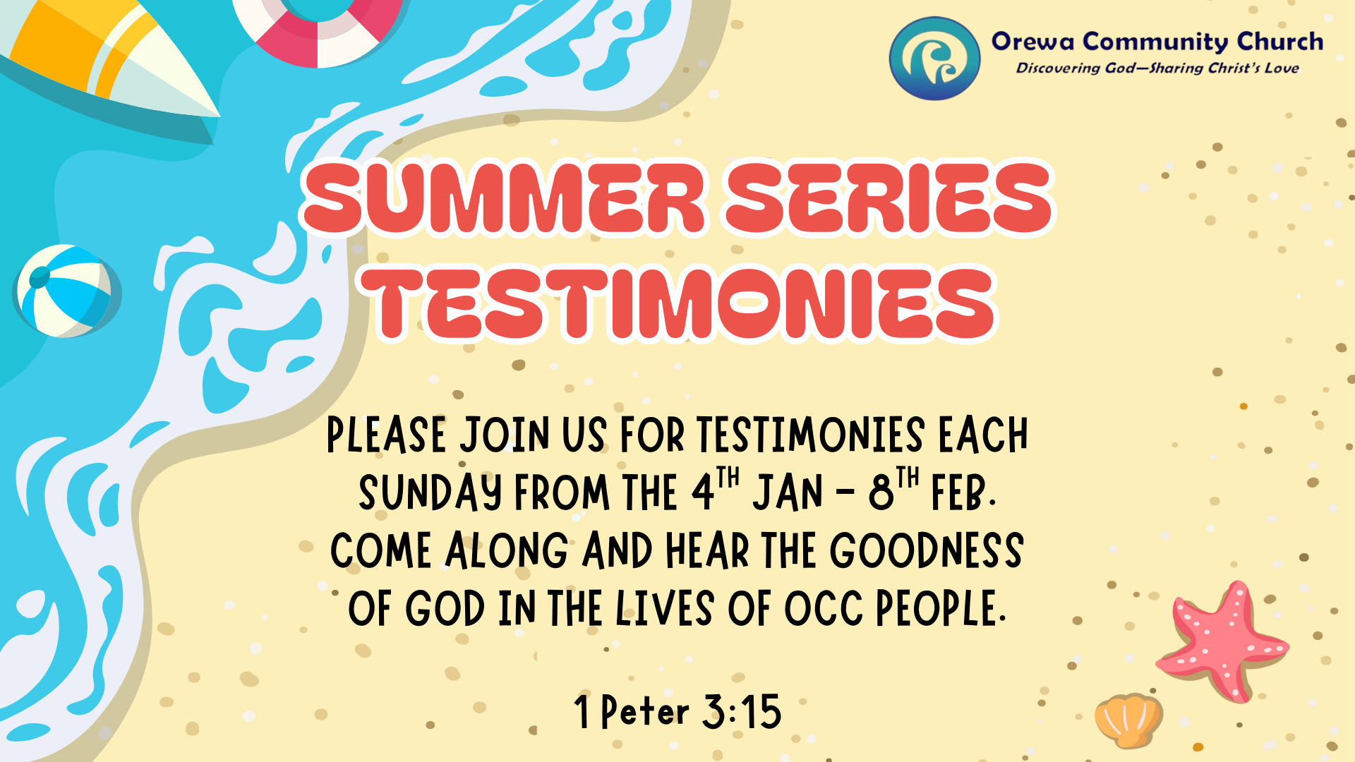 Summer Testimonies 