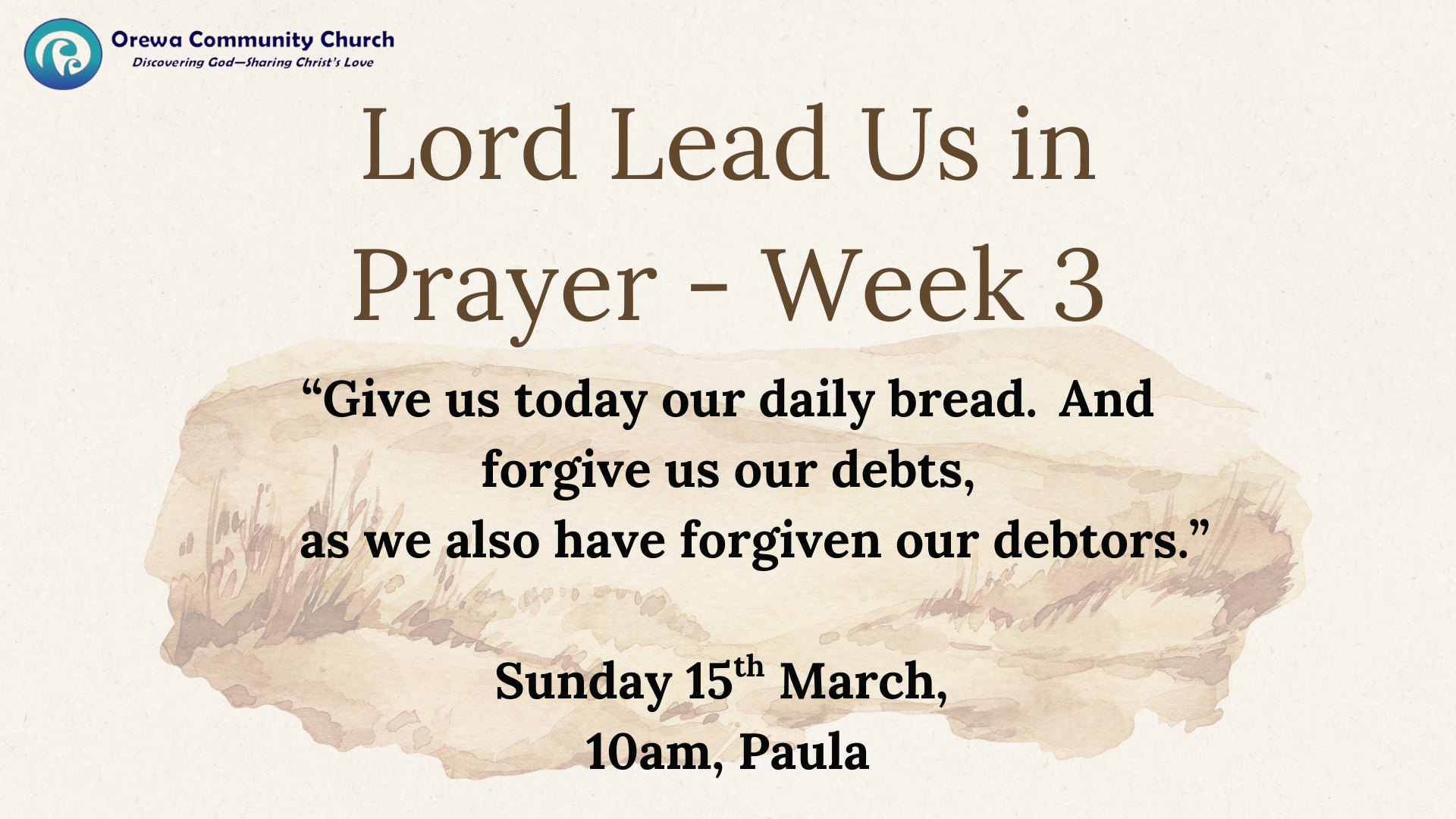 Lord Lead Us In Prayer - Week 3