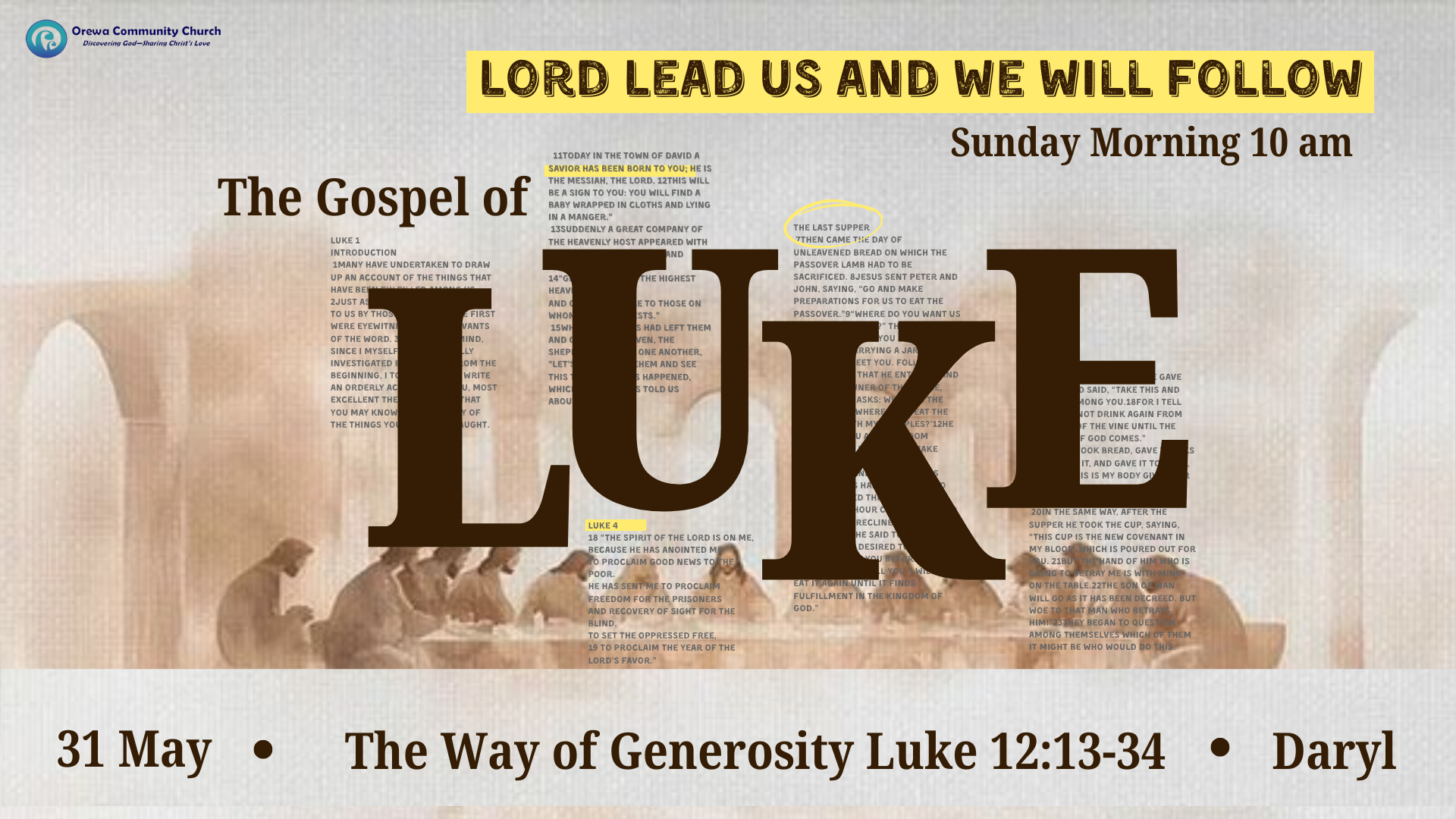 Lord lead us and we will follow