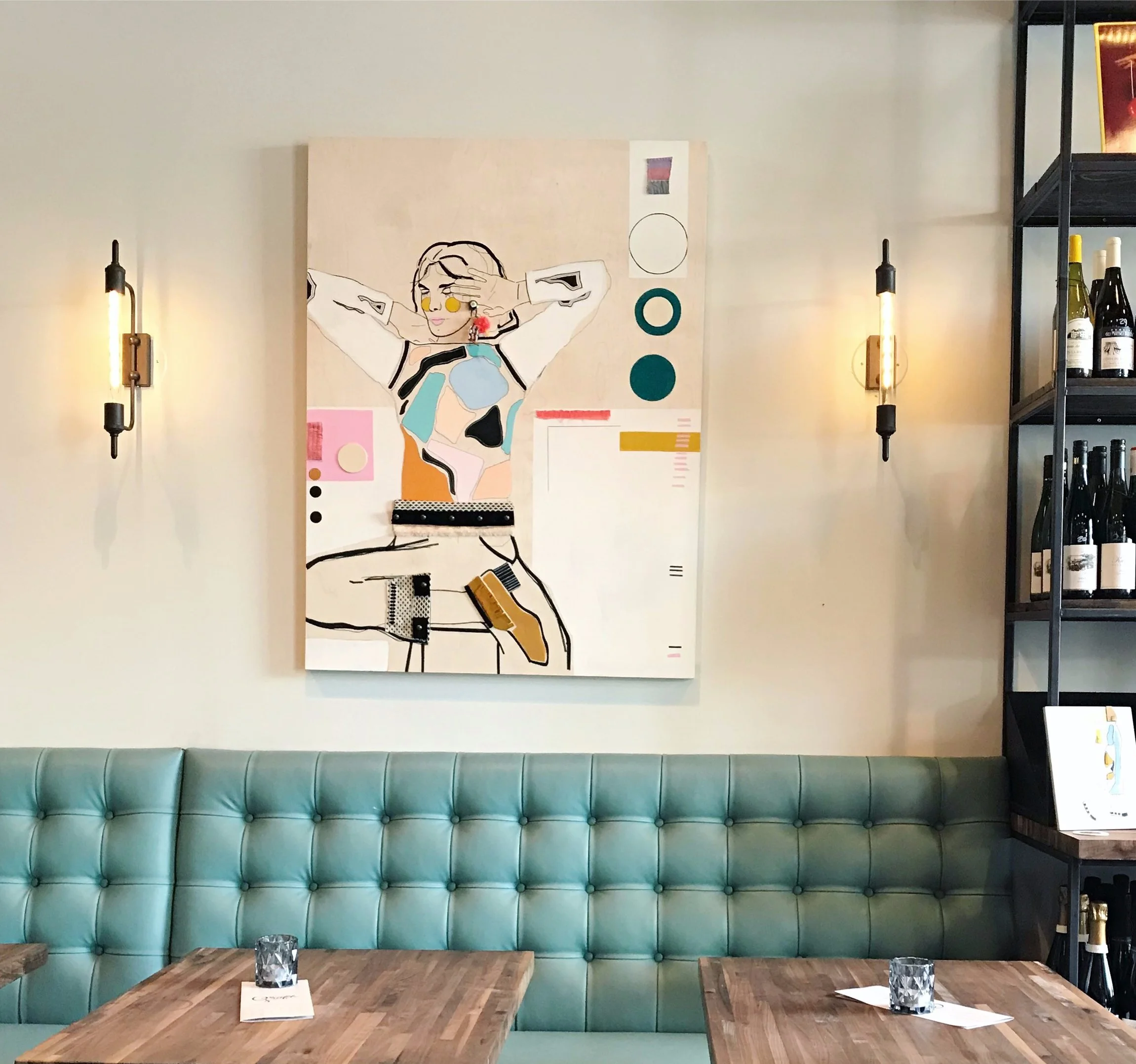 “HER XVI” is a showstopper at the MEREDITH STEELE ART show @ Graft Wine Shop in Charleston, SC Photo: Minette Hand