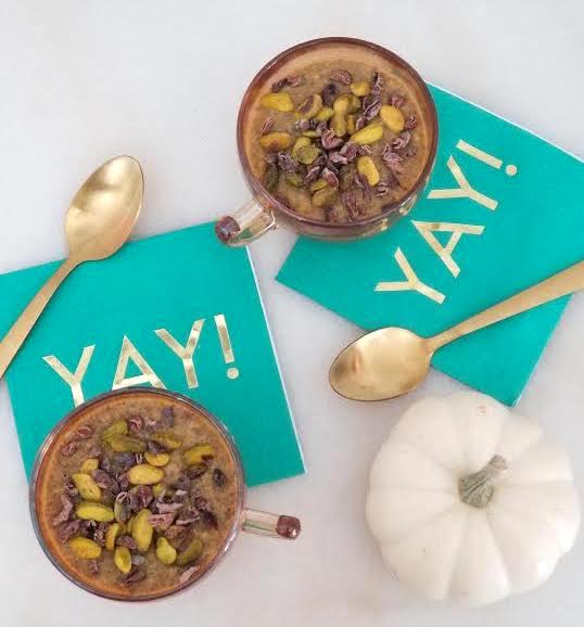 THE FINISHED PUMPKIN PUDDIN’S PERFECT FOR DESSERT FOR TWO!