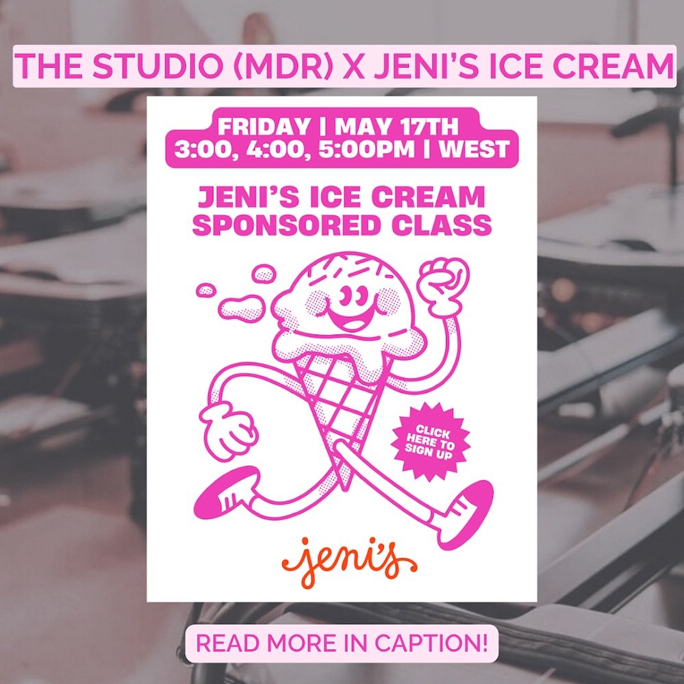 Join us this Friday 5/17 during the 3, 4, &amp; 5 pm classes at West for a @jenisicecreams sponsored class! 

Class participants will receive a free scoop card from Jeni&rsquo;s Ice Creams to visit their new Jeni&rsquo;s Venice on Windward scoop shop