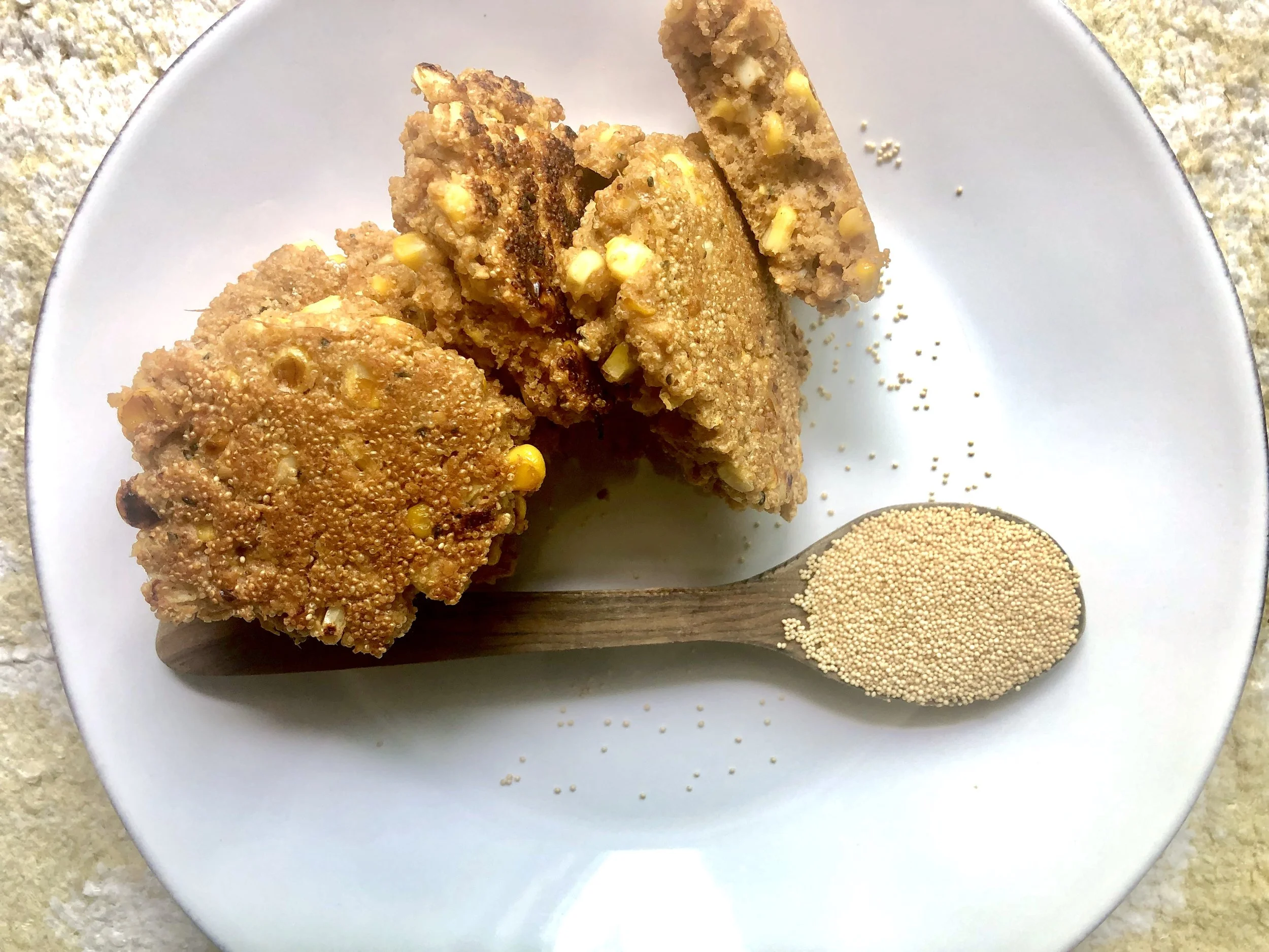 Amaranth &amp; Sweet Corn Fritters