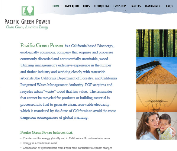 Pacific Green Power Web Design