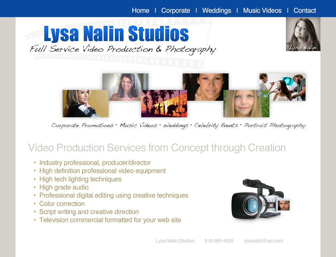 Lysa Nalin Studios Web Design