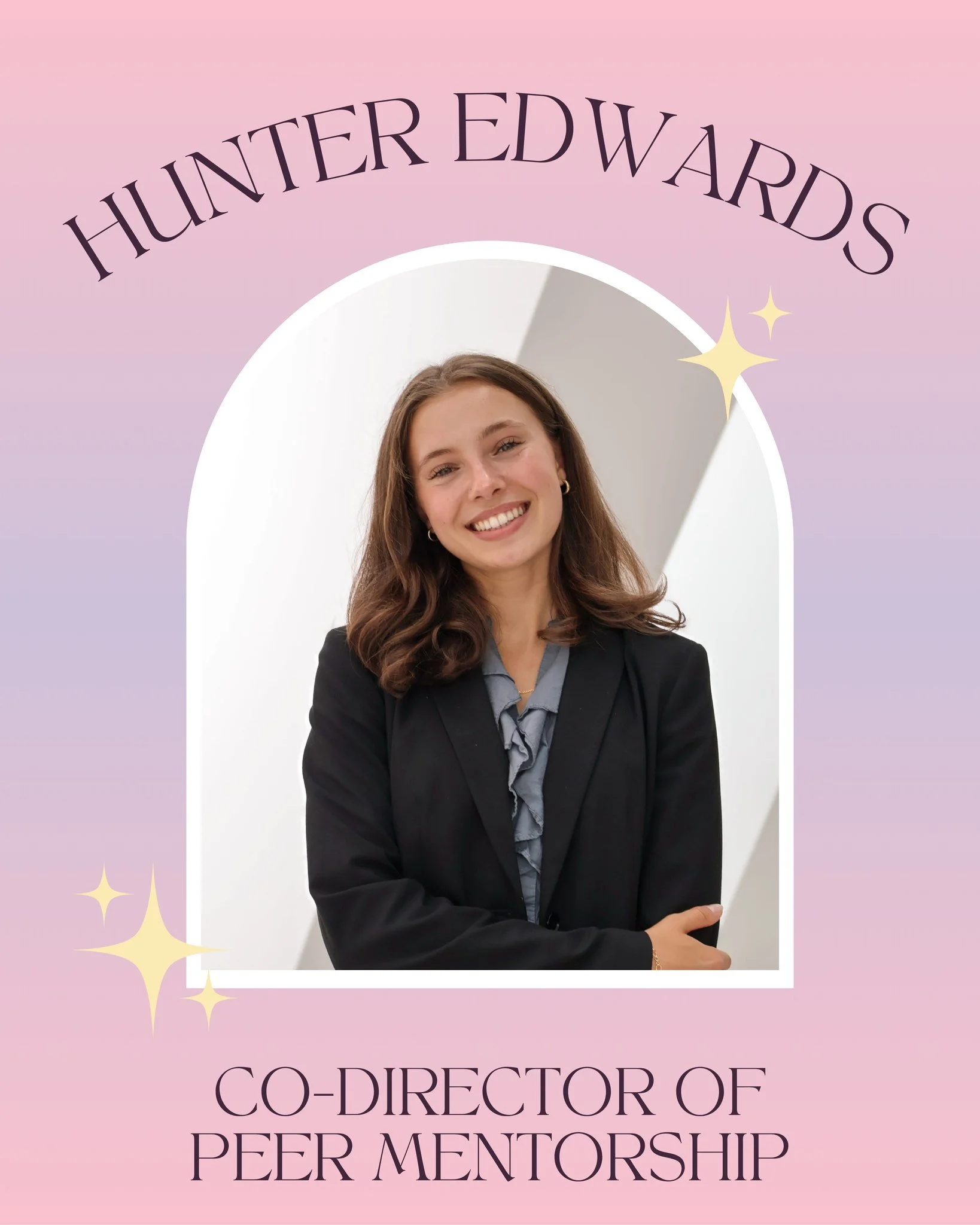💜Meet one of our Co-Directors of Peer Mentorship, Hunter Edwards!!💜

Hunter is a senior Operations &amp; Information Management major from Holyoke, MA. This is her third year serving on the WiB E-Board, previously holding the positions of Co-Direct