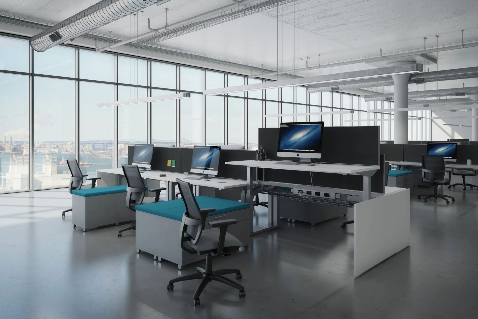 AIS Aloft Adjustable Height Sit/Stand Workstations