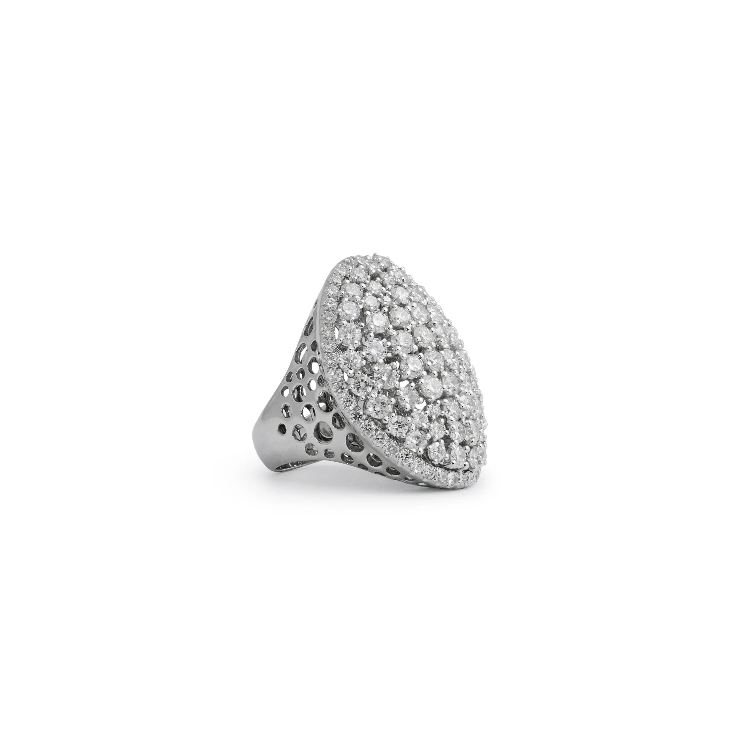 Large Oval Diamond Cocktail Ring