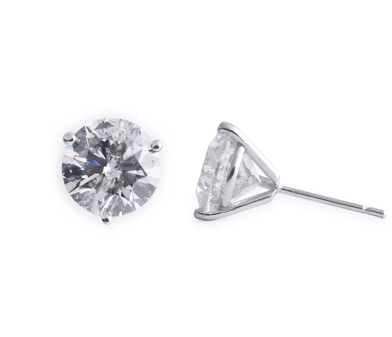 5.29ct Round Brilliant Diamond Studs