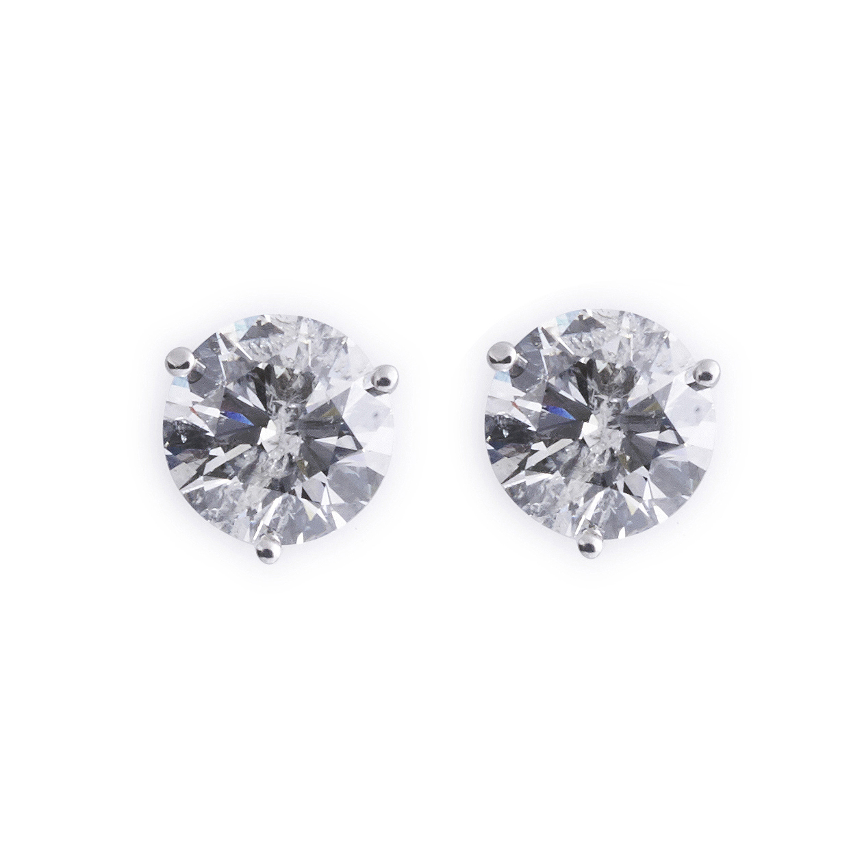 5.29ct Round Brilliant Diamond Studs