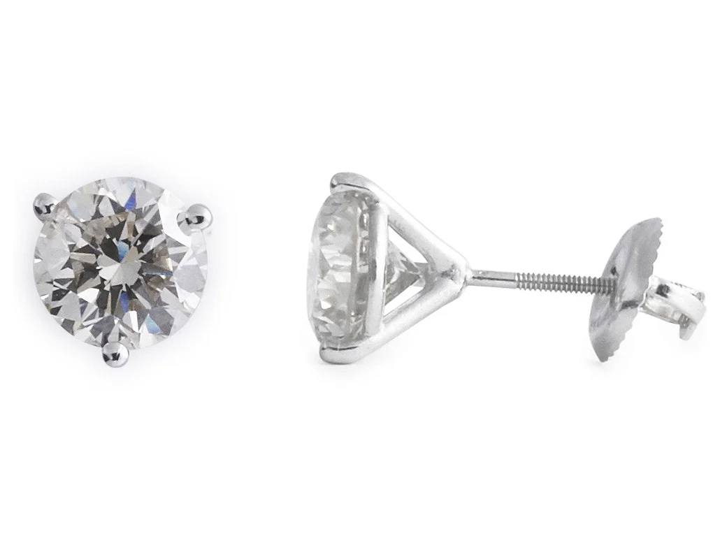 3.00ct Round Brilliant Diamond Studs