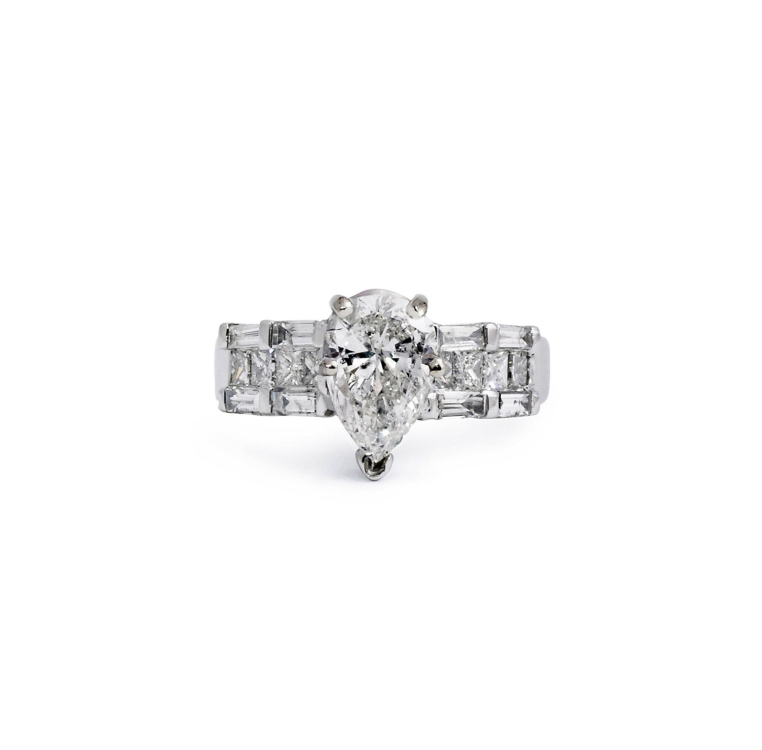 Pear Shaped Diamond Engagement Ring